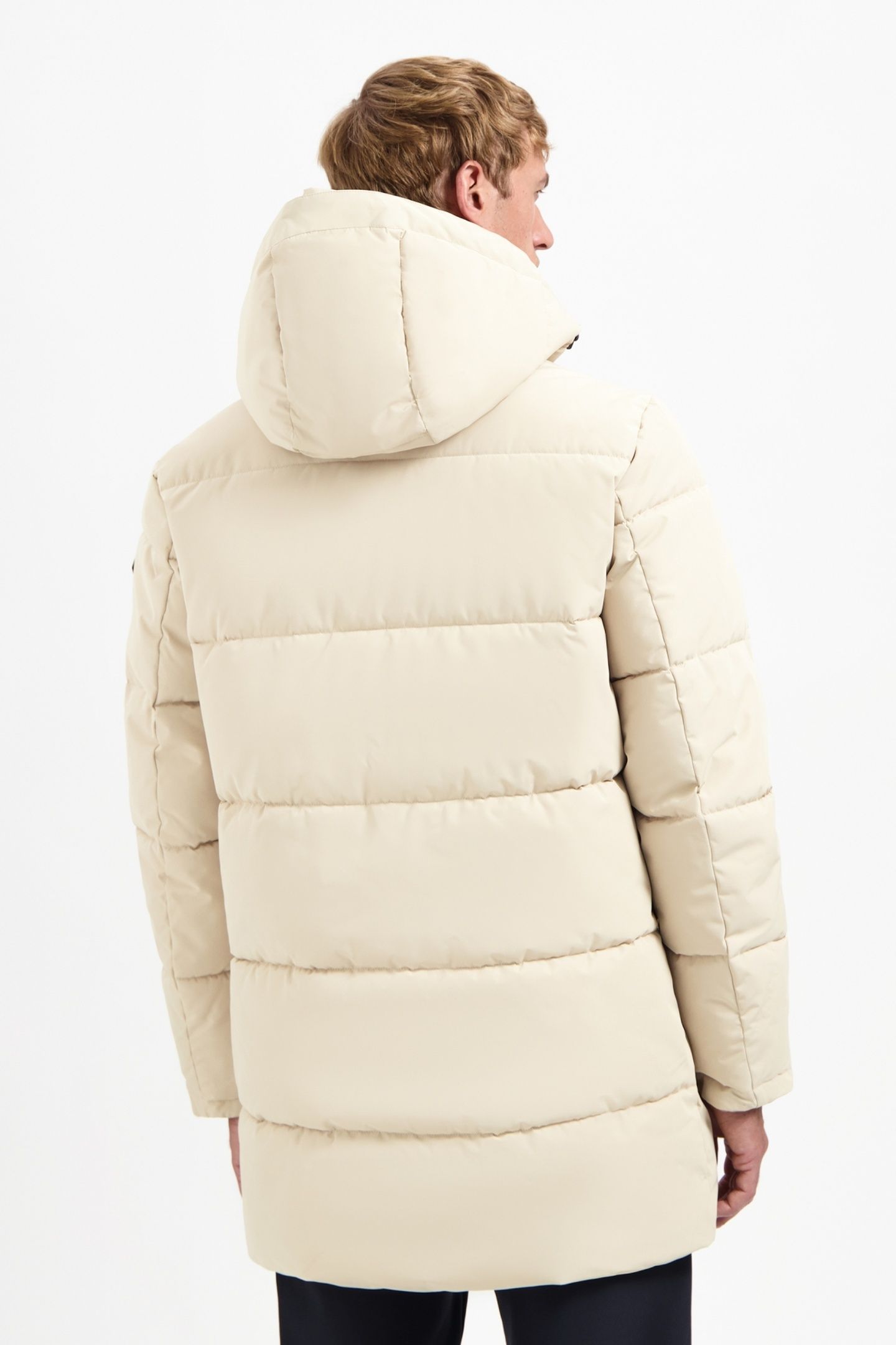 JACKET LONG PARKA HOOD PADDED CREAM 4