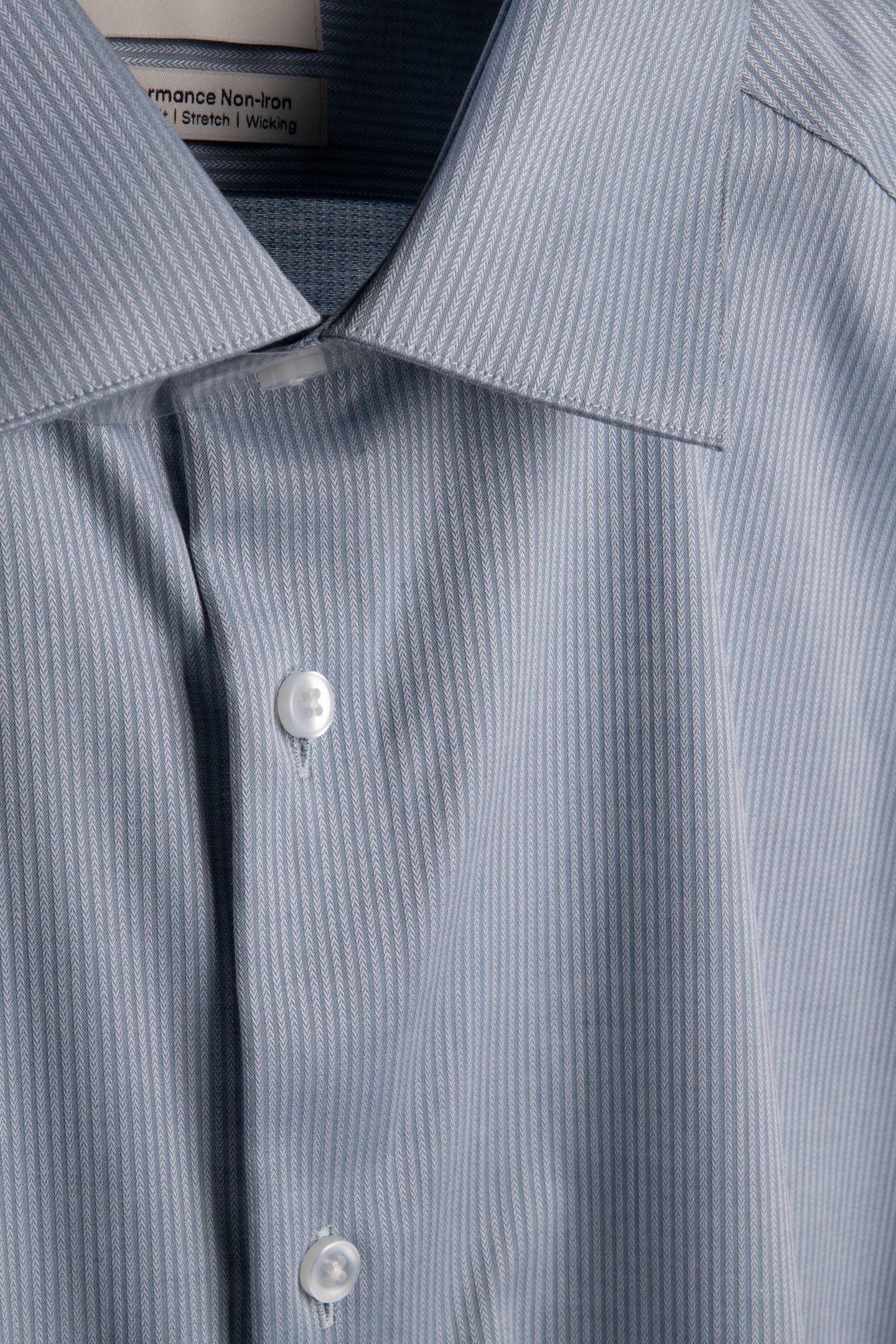 REGULAR PERF SOLID SHIRT TEAL BLUE 4