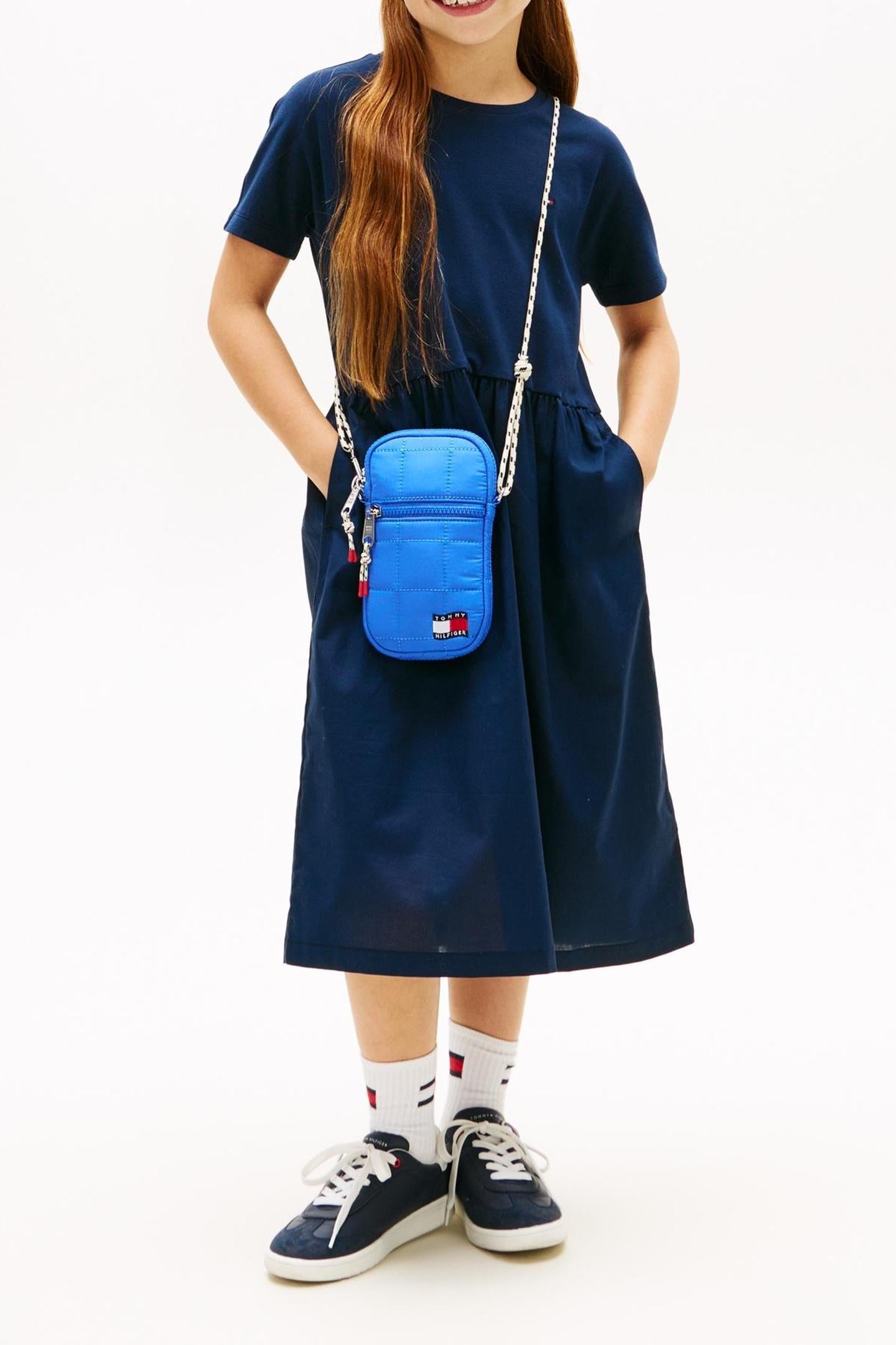 GIRLS MIX MEDIA DRESS SS DARK NIGHT NAVY 1