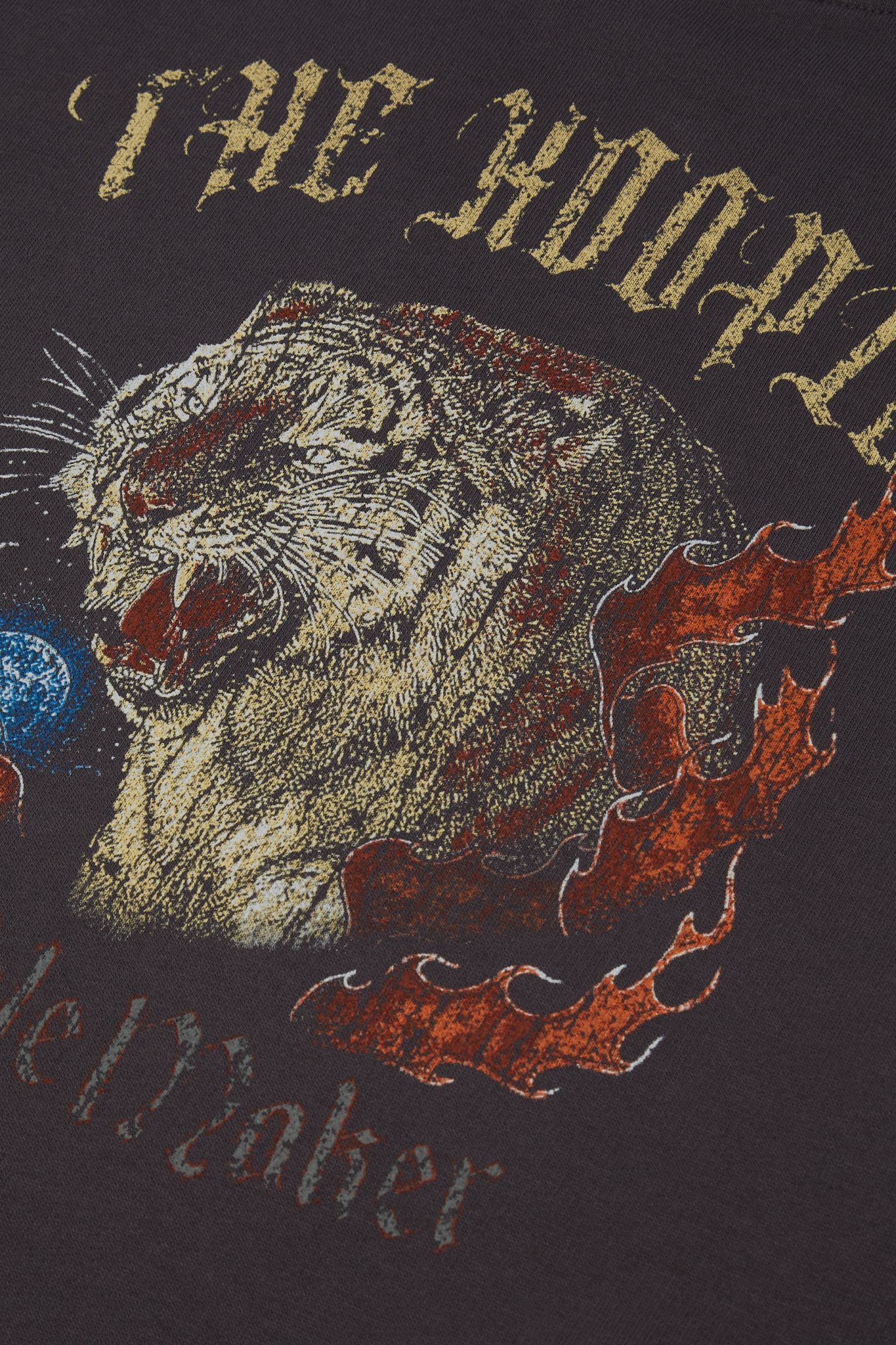 HOODLESS SWEATSHIRT WITH TIGER PRINT ON THE FRONT CARBONE 6