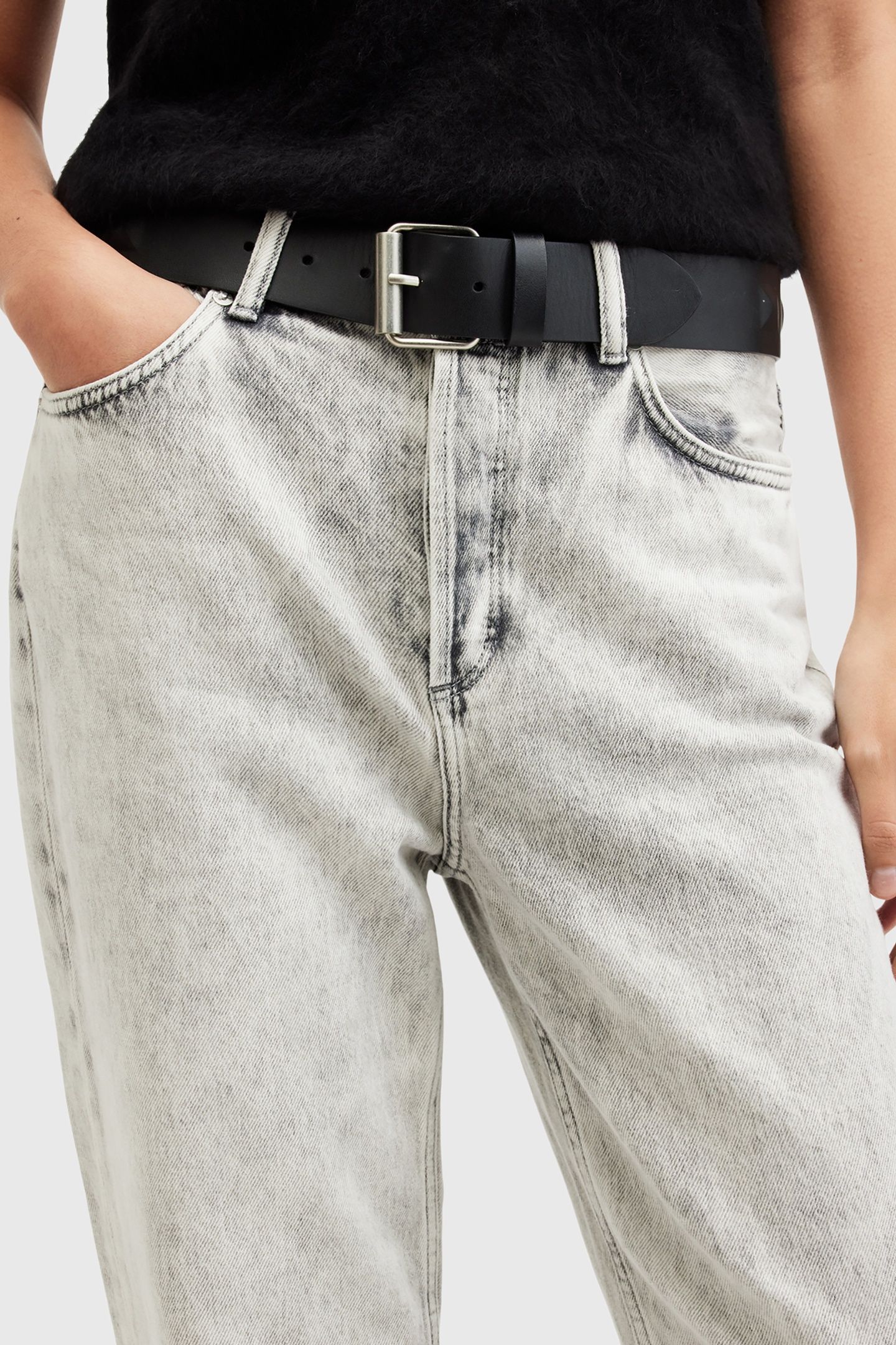 STEVIE STUD BELT BLACK/ANTQ NICKEL 6