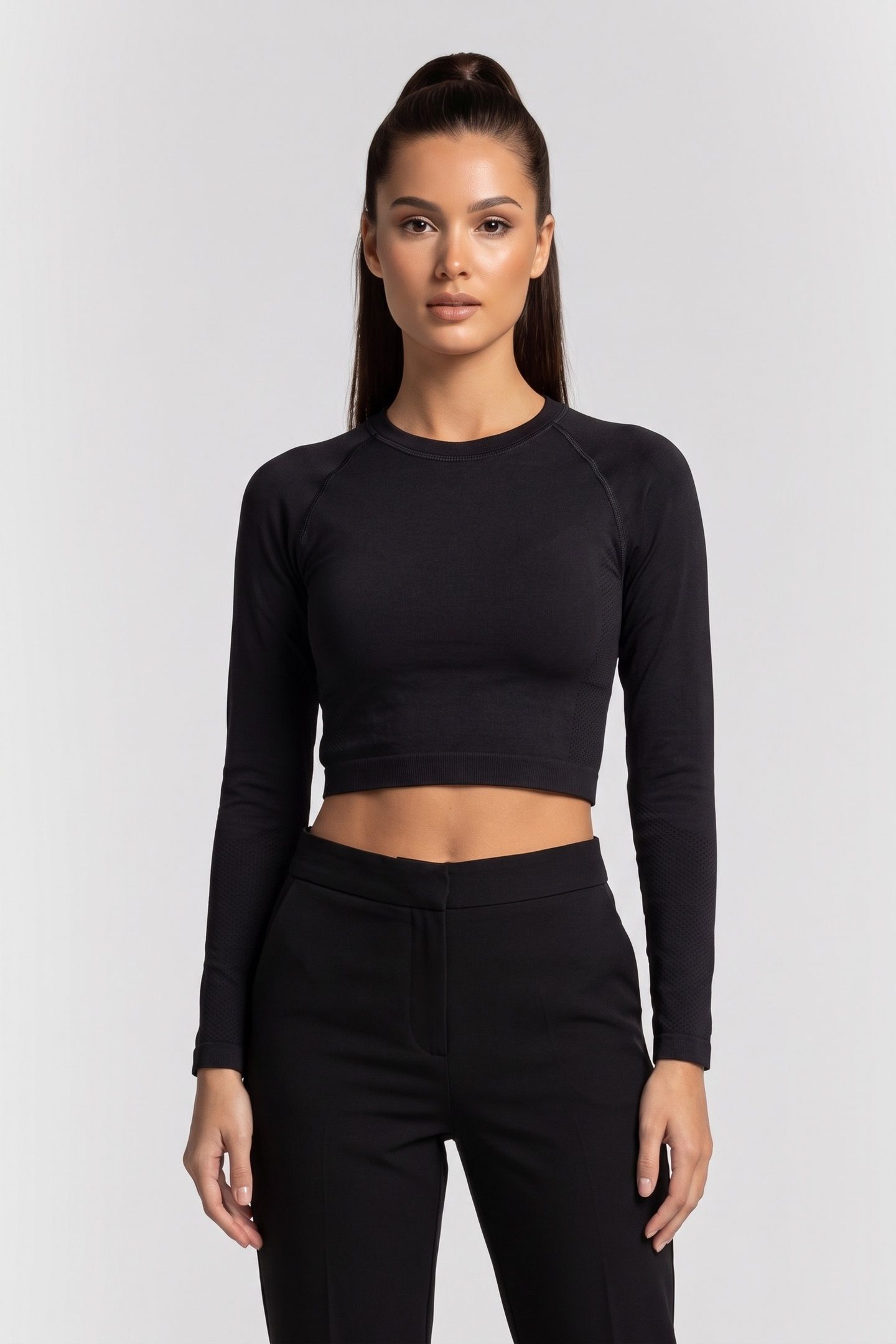 ROXY SEAMLESS LS BLACK 1