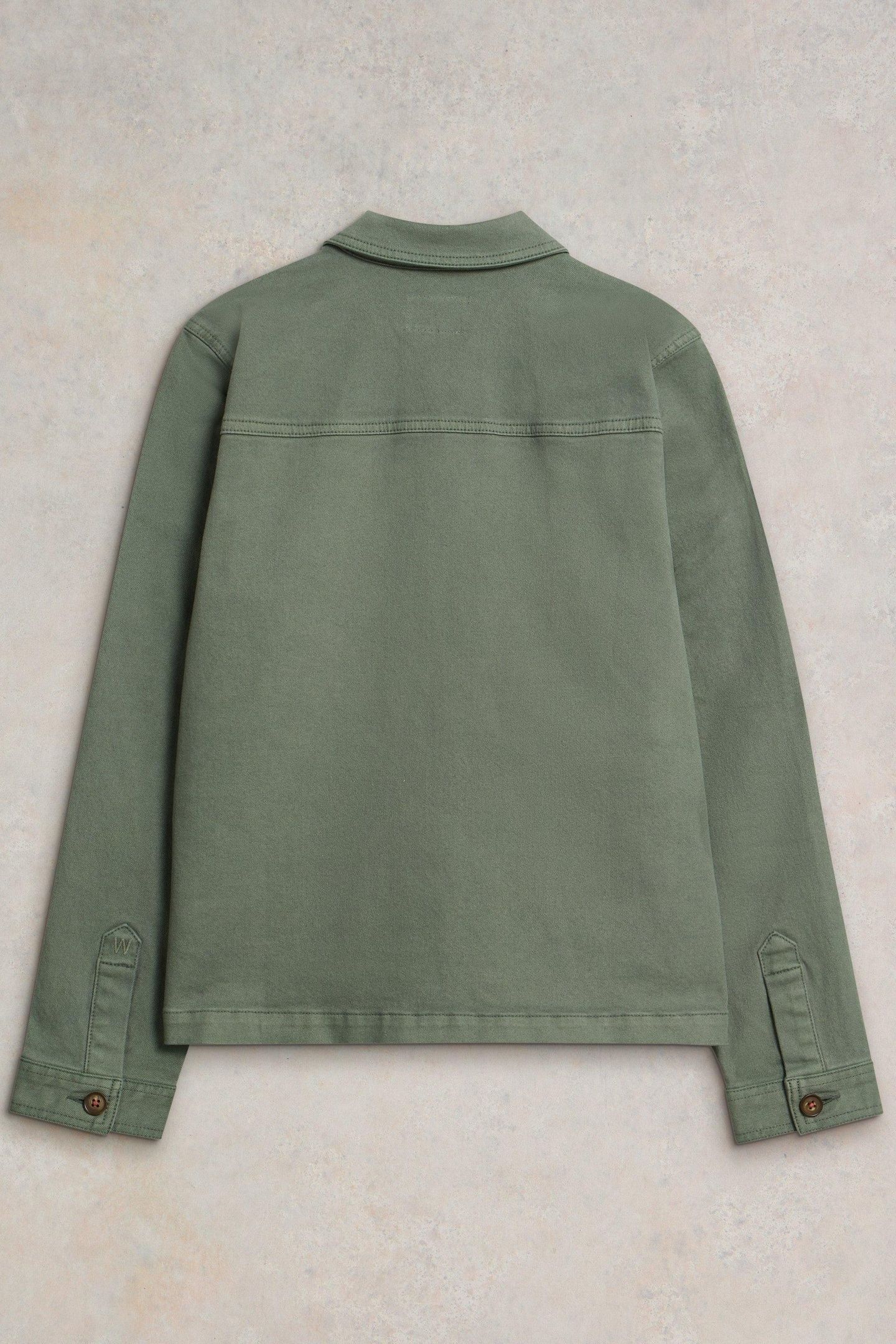 CARRIE DENIM JACKET MID GREEN 4