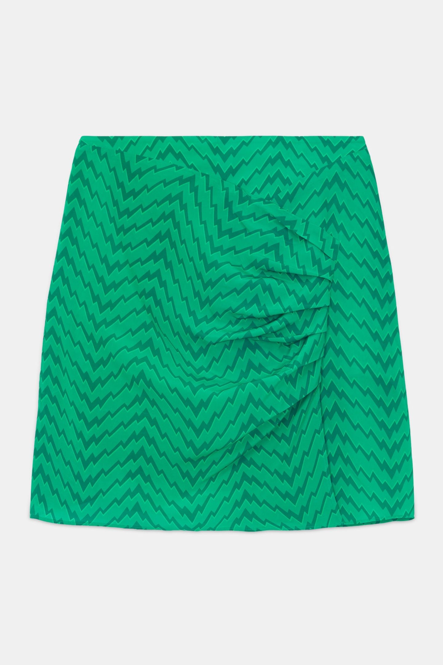 SHORT SKIRT PRINT ZIG ZAG GREEN 4