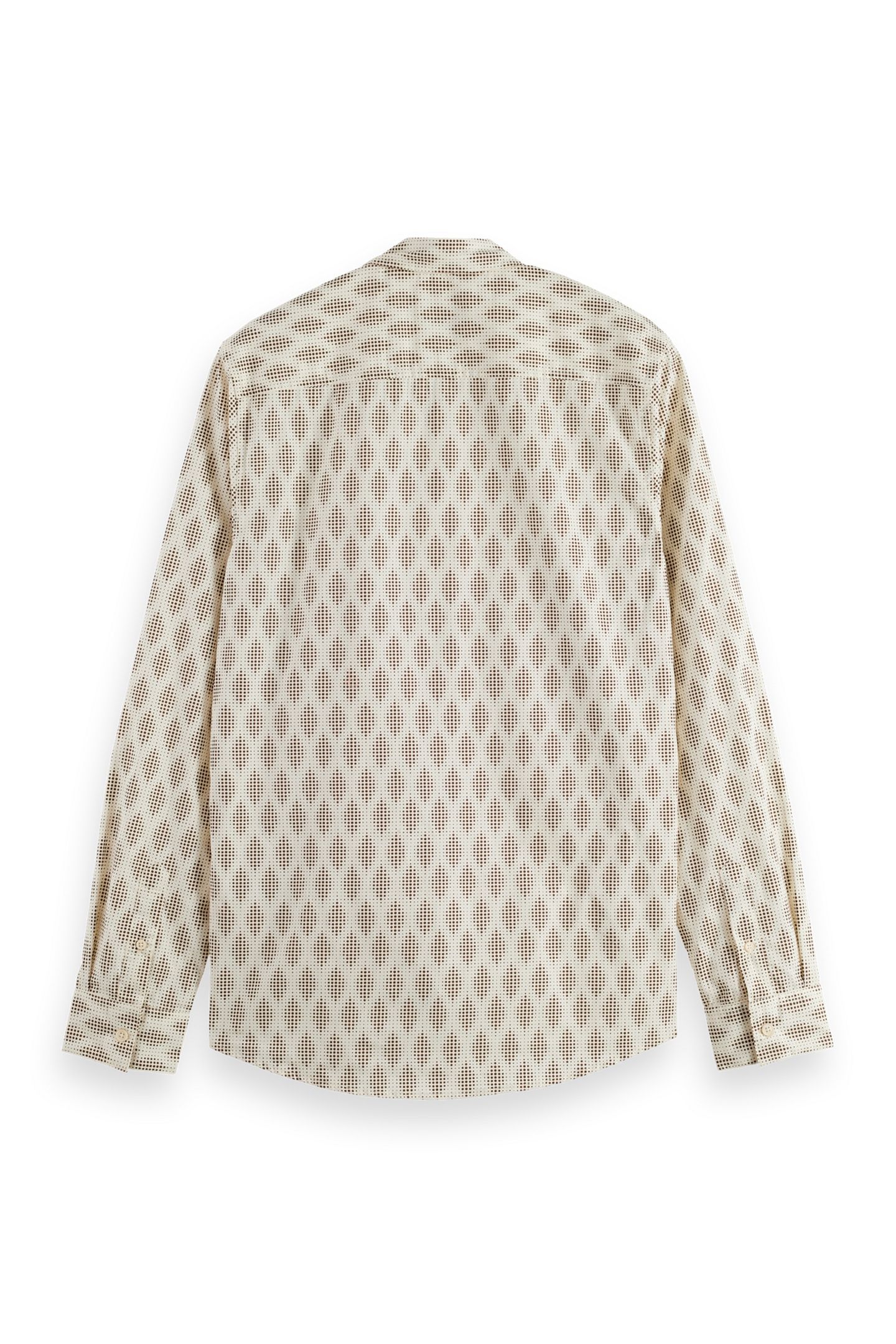 MICRO AOP SLIM-FIT SHIRT PIXEL DIAMOND EGGNOG AOP 4