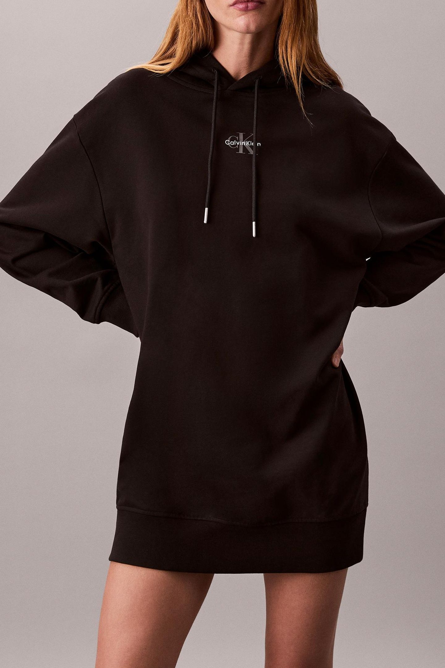 LONG SLEEVE MONOLOGO PREMIUM DRESS BLACK 2