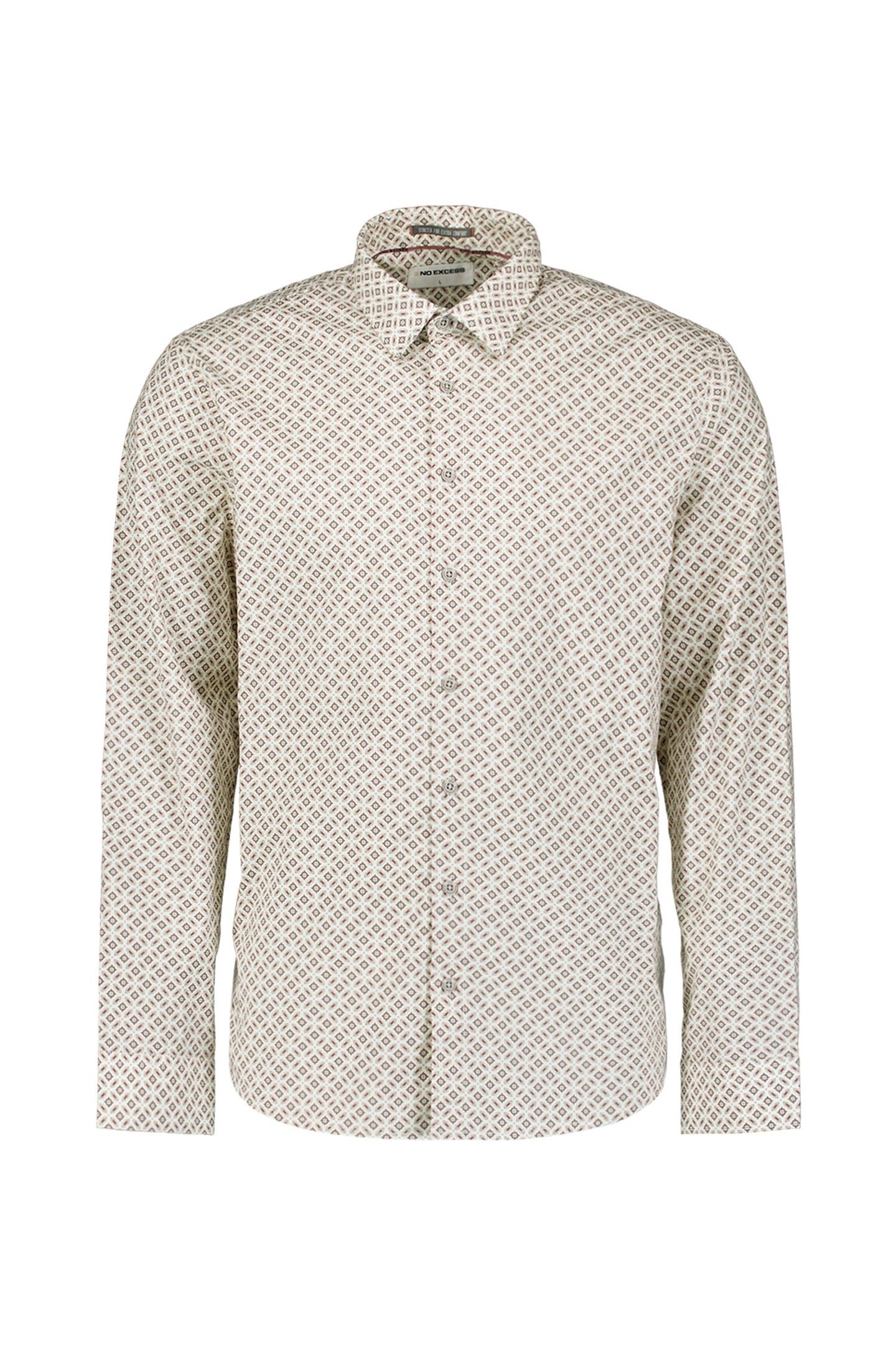 SHIRT STRETCH ALLOVER PRINTED OLD PINK 1