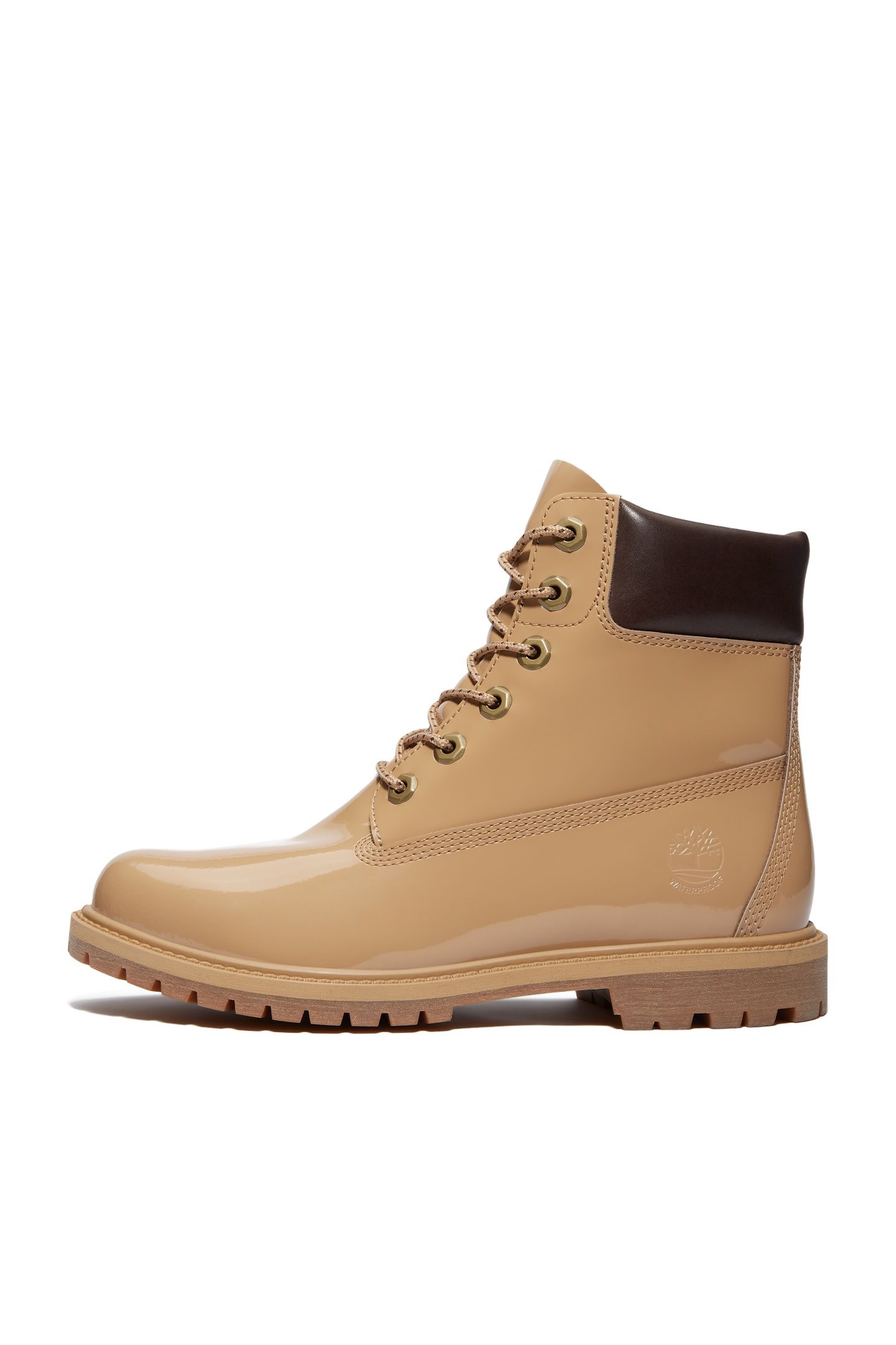 PREMIUM 6 INCH LACE UP WATERPROOF BOOT WHEAT PATENT LEATHER 3