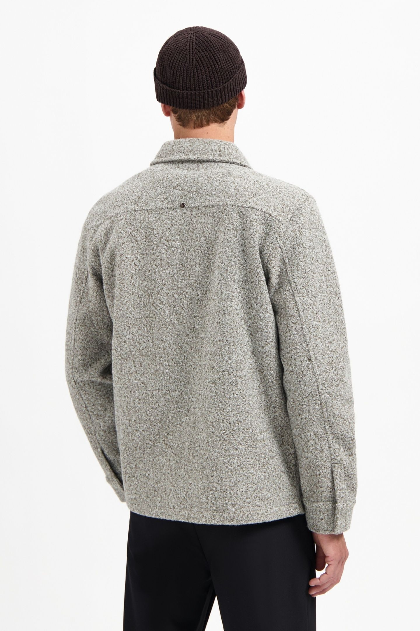 OVERSHIRT ZIPPER WOOL LOOK GREY MELANGE 4