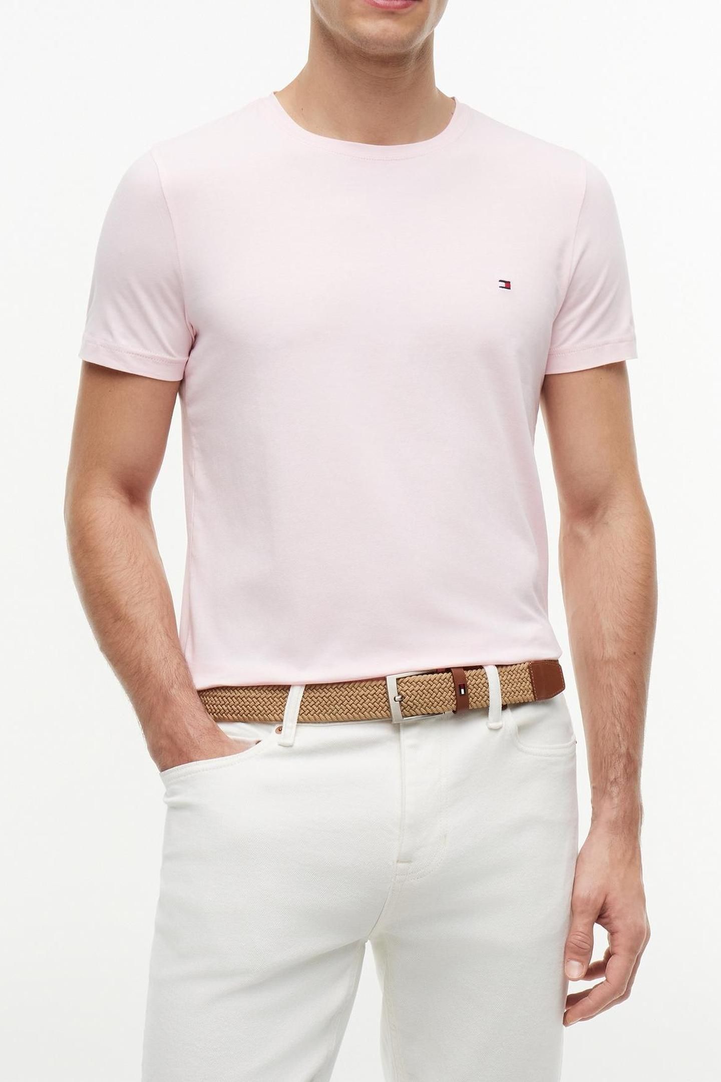 STRETCH SLIM FIT TEE PINK LILY 1