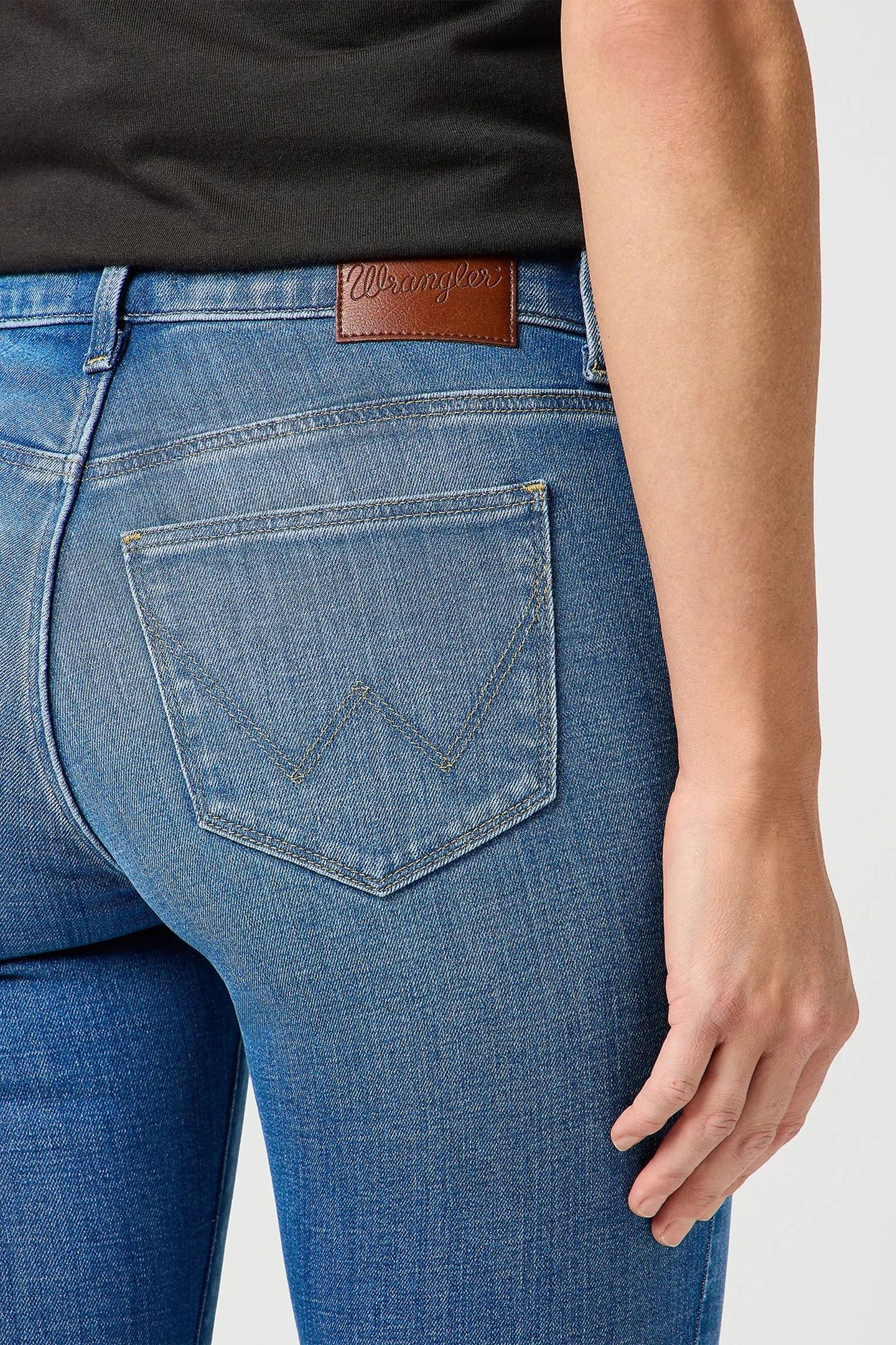 SKINNY WHISPERING WAVES DENIM BLUE JEANS 3