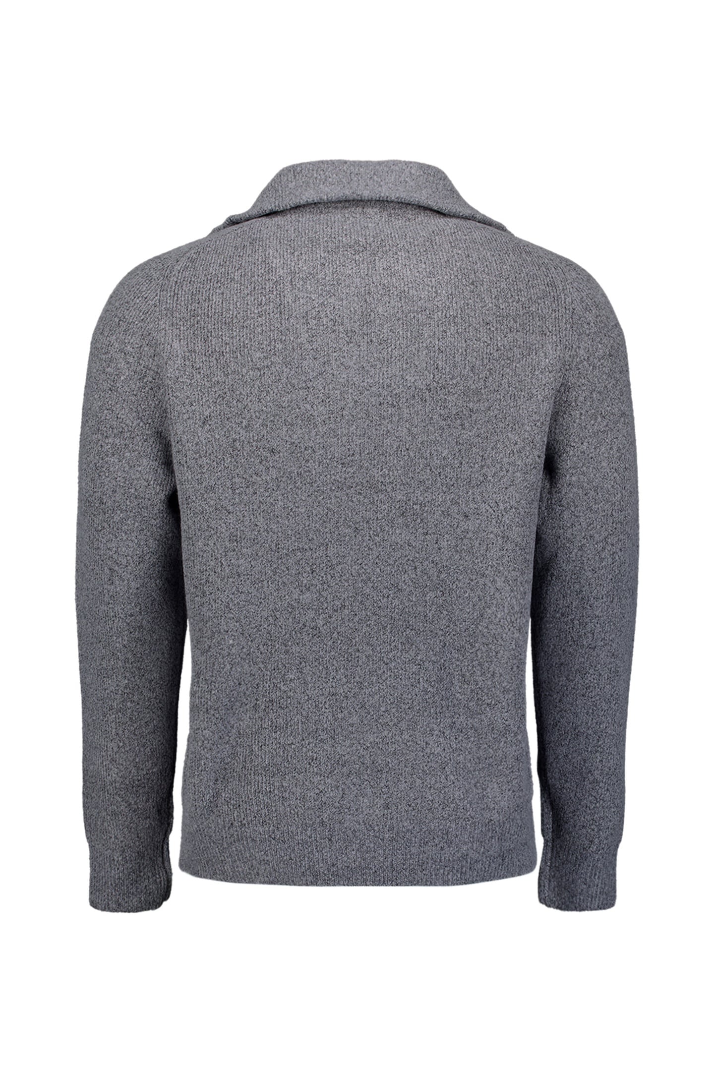 PULLOVER WING COLLAR HALF ZIP SOFT WOOLBLEND WASHED BLUE 5