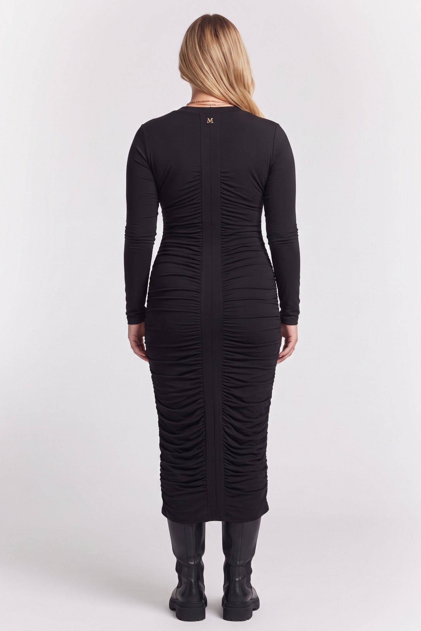 AMELIA VNECK DRAPE M JET BLACK A996 2