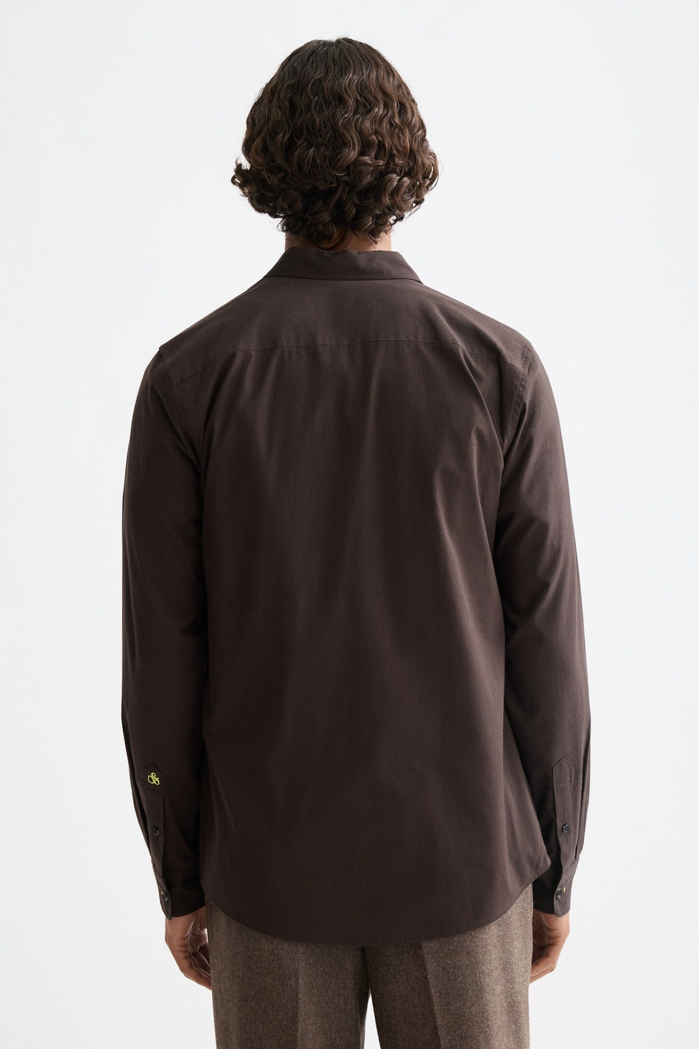 STRIPED SLIM-FIT POPLIN SHIRT TONAL DEMITASSE STRIPES 2