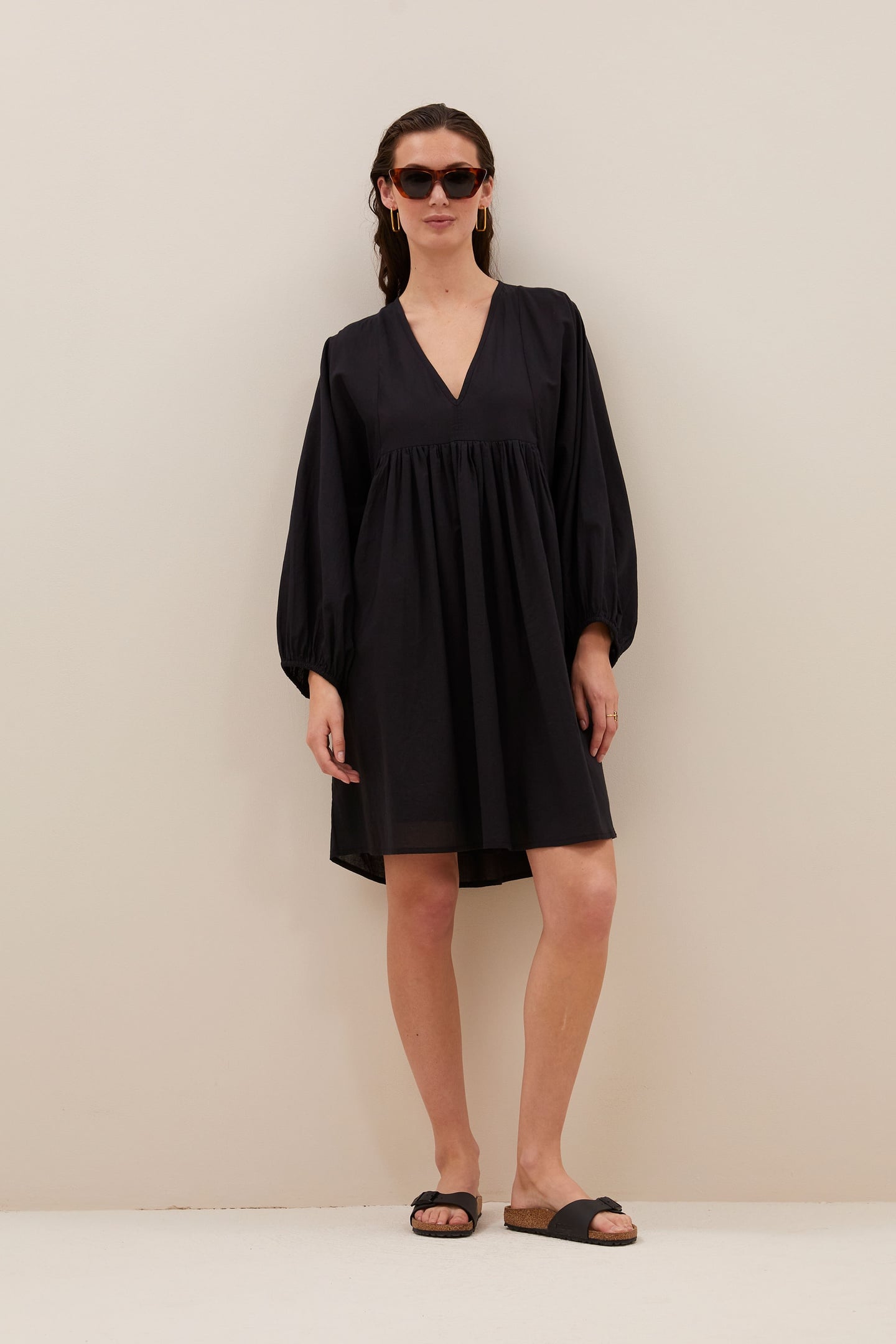 PHILOU CHAMBRIC DRESS JET BLACK 1