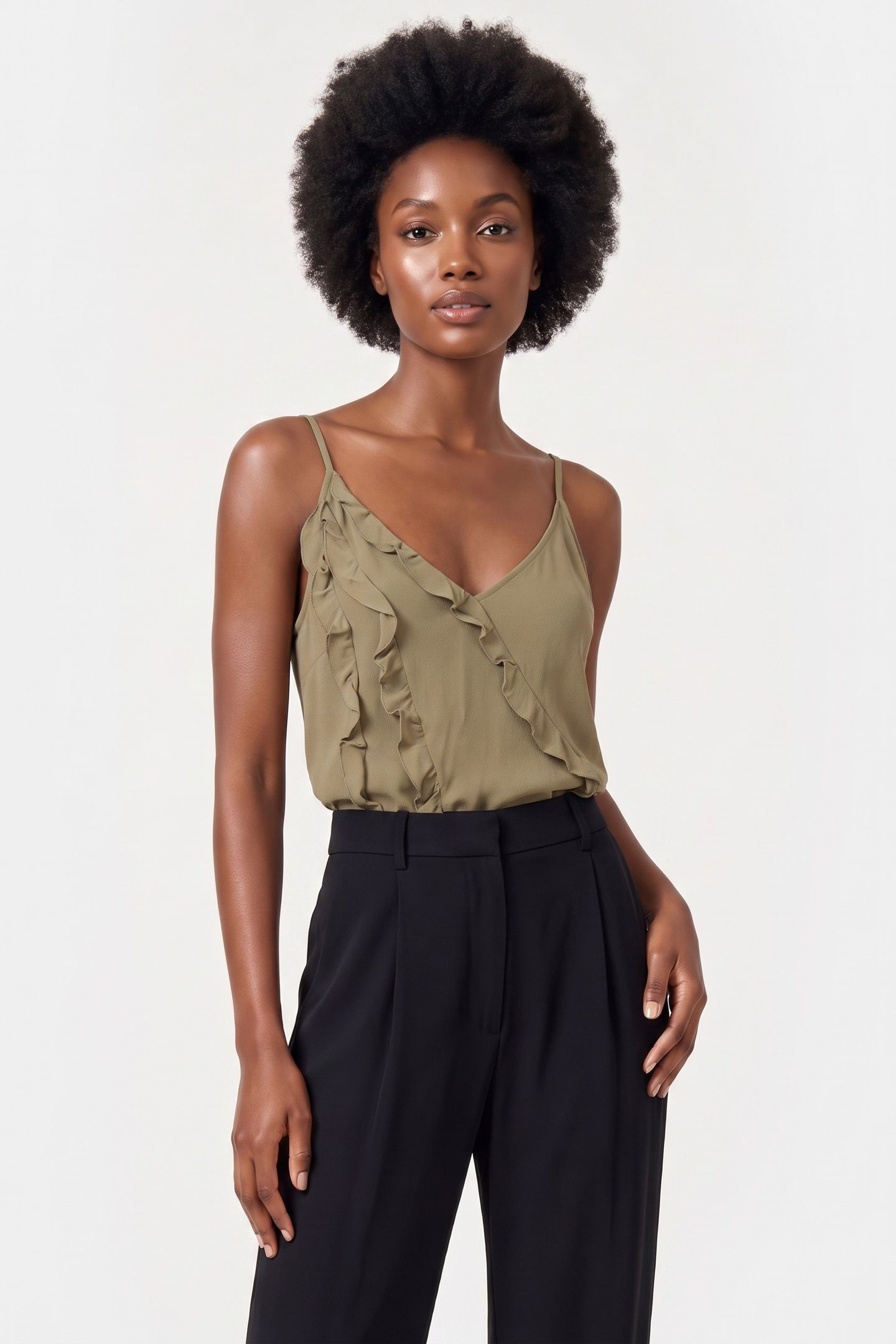 HANA FRILL KHAKI 1