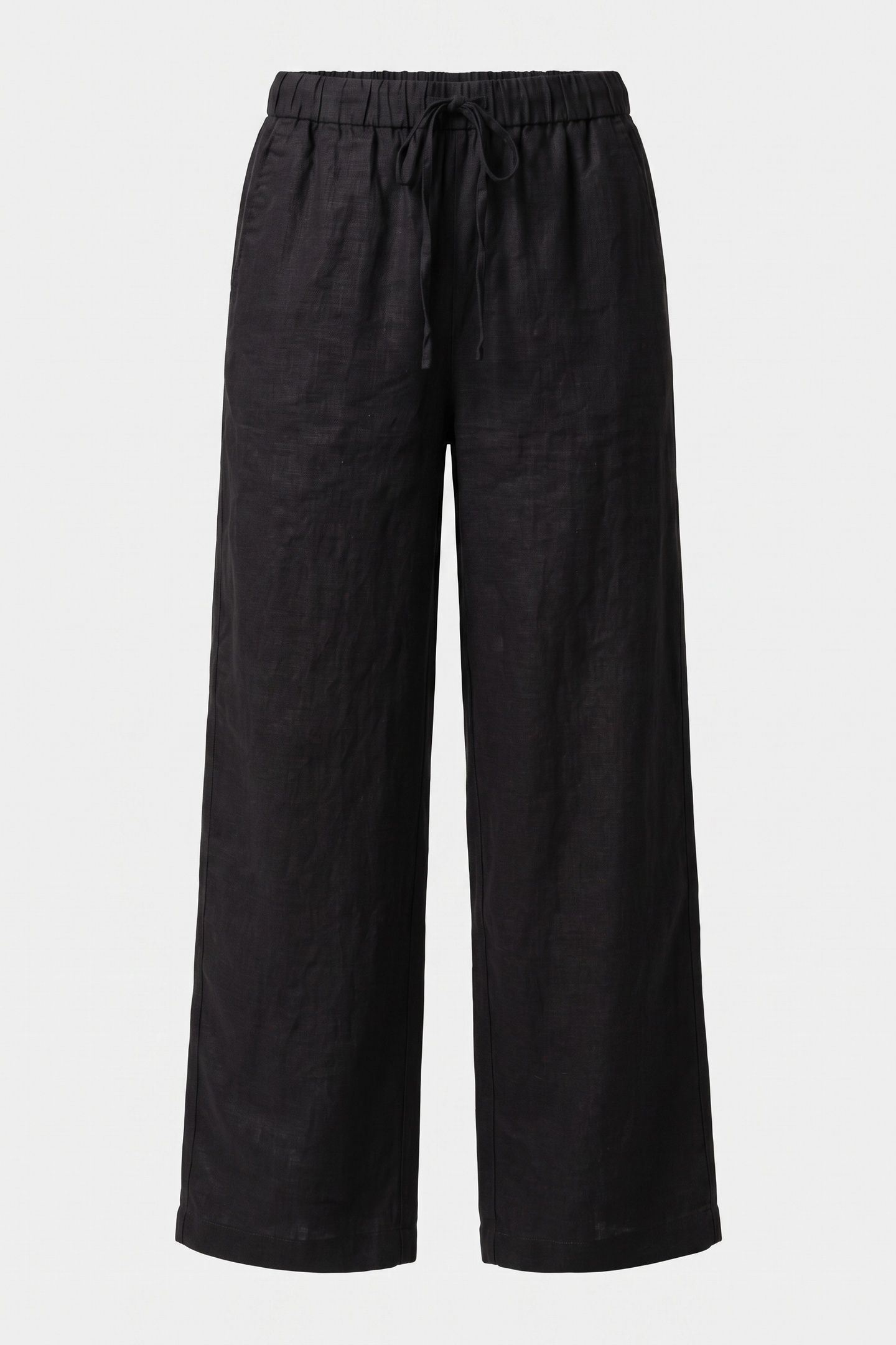 LUDVIG LINEN TROUSERS BLACK 3
