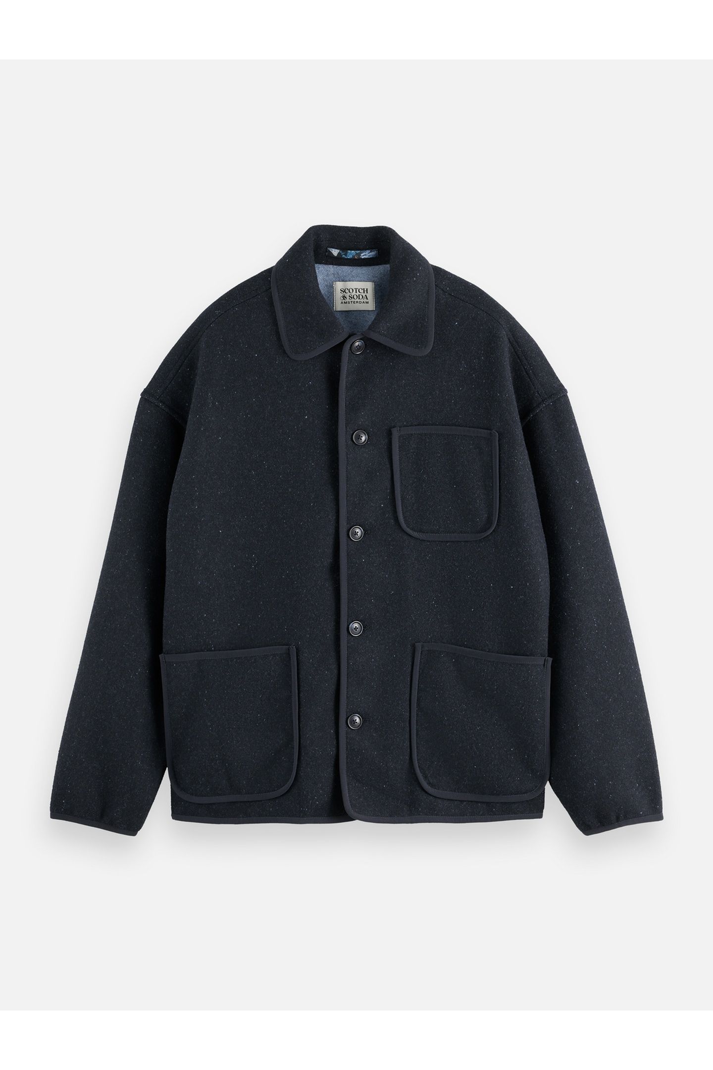 DOUBLE-FACED WOOL-BLEND OVERSHIRT SKY CAPTAIN 3