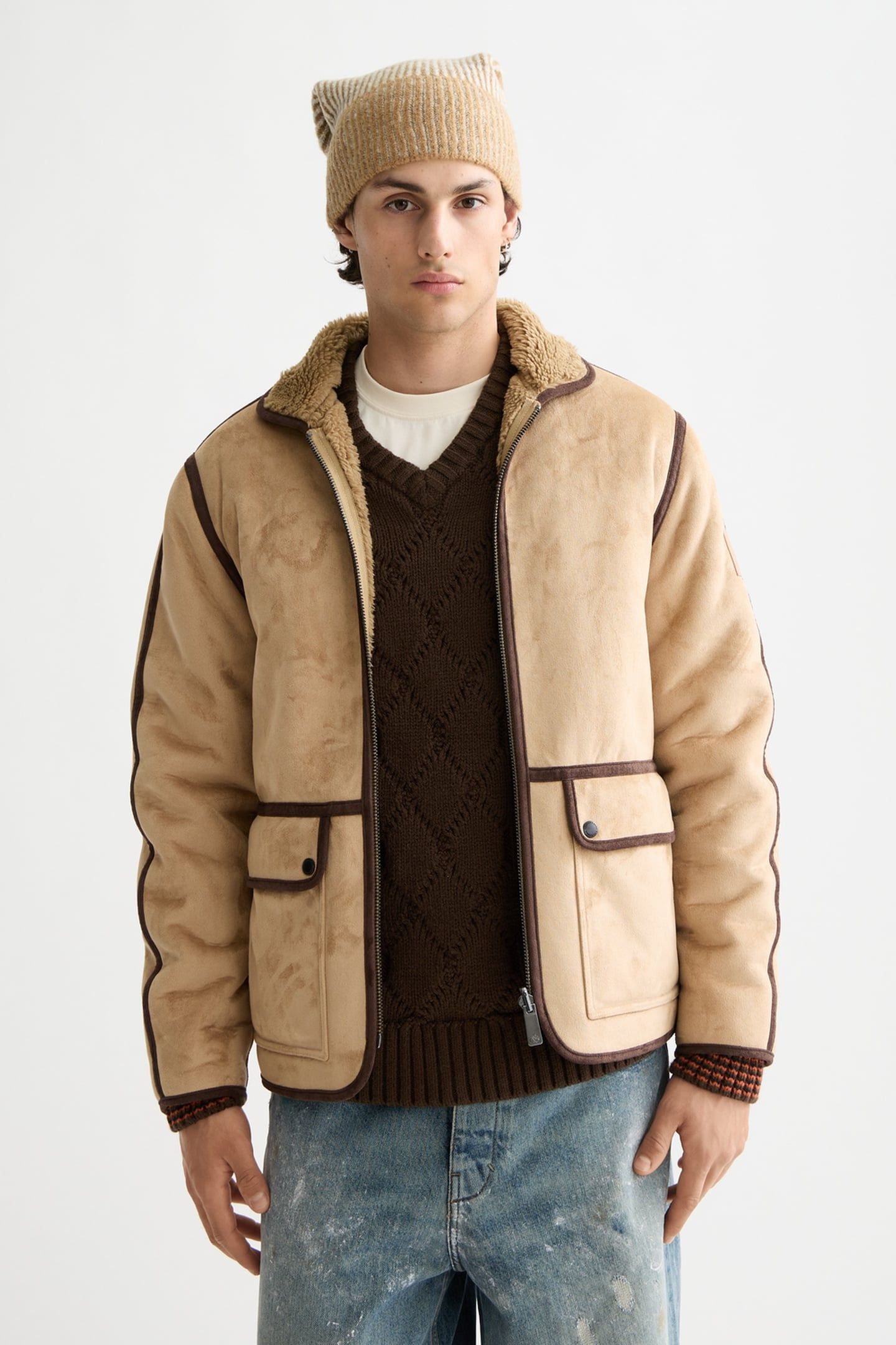 FAUX SHEARLING JACKET TANNIN 1