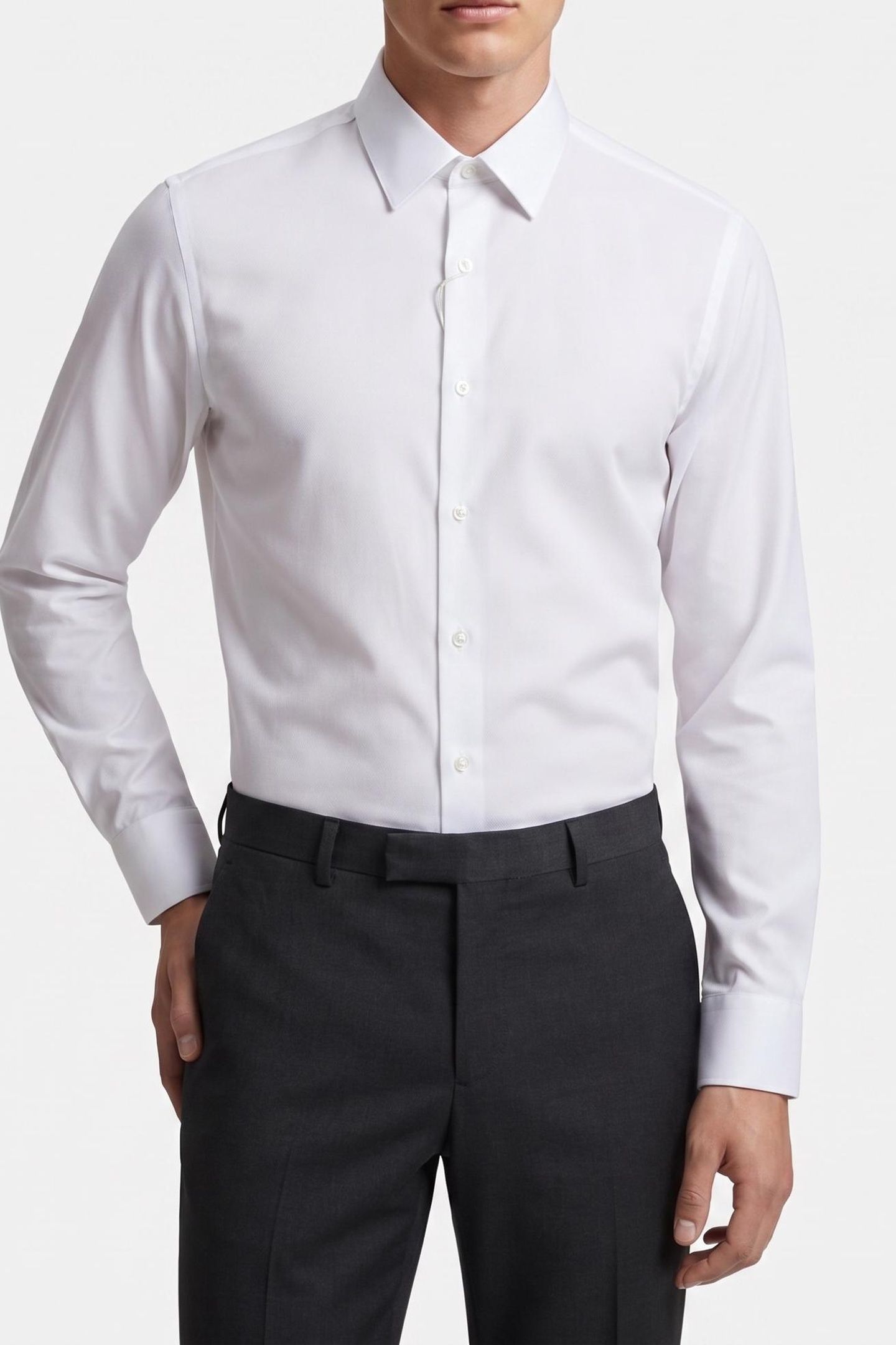 SLIM MULTI COTTON SHIRT WHITE 1