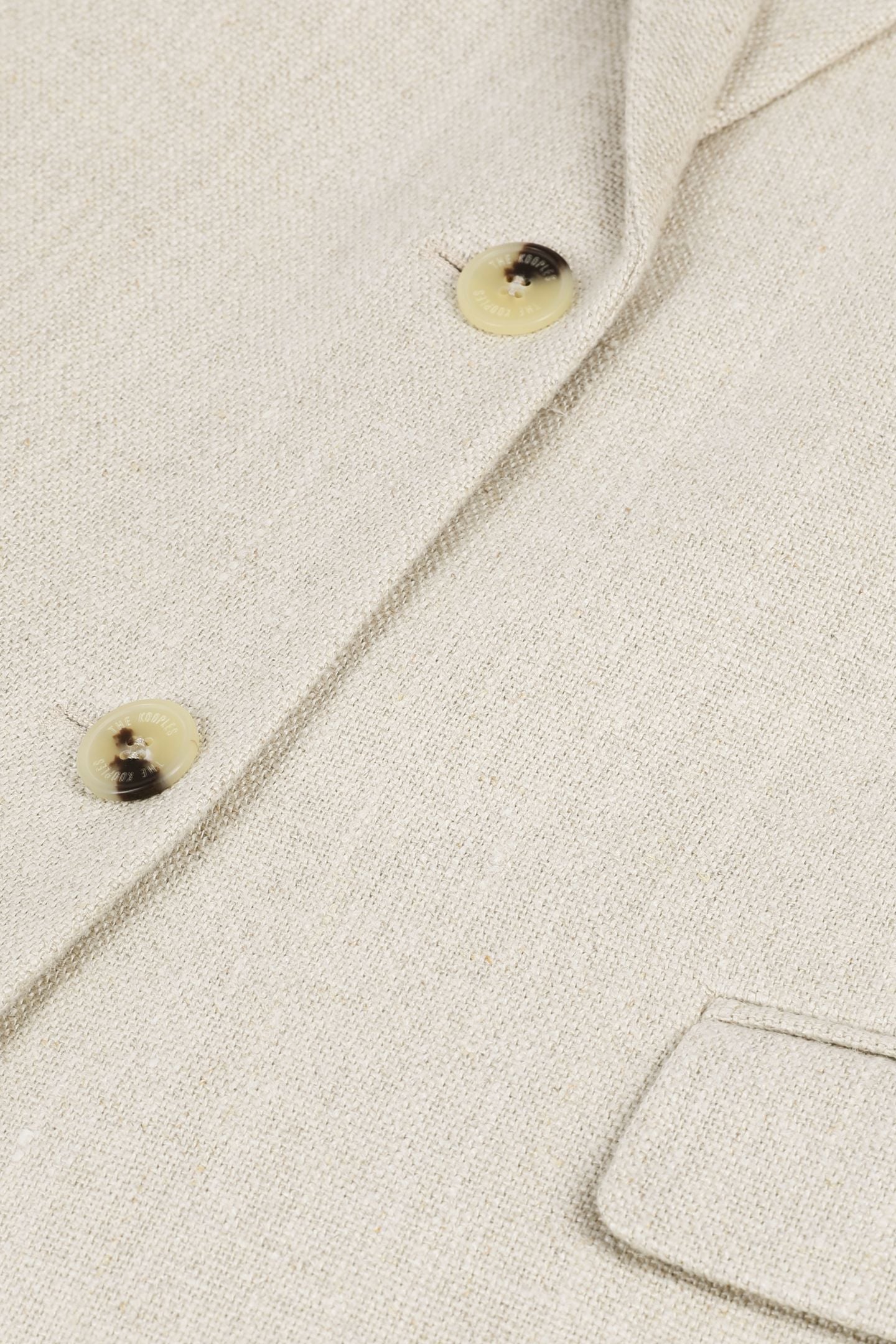 VESTE DE COSTUME AMPLE EN LIN BEIGE 6