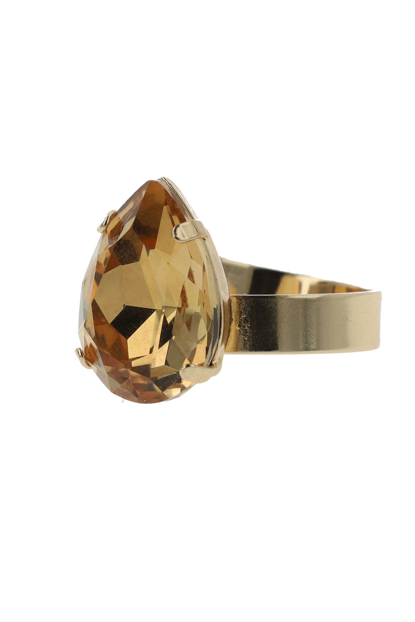 CLASSIC DROP RING LIGHT TOPAZ BROWN 1