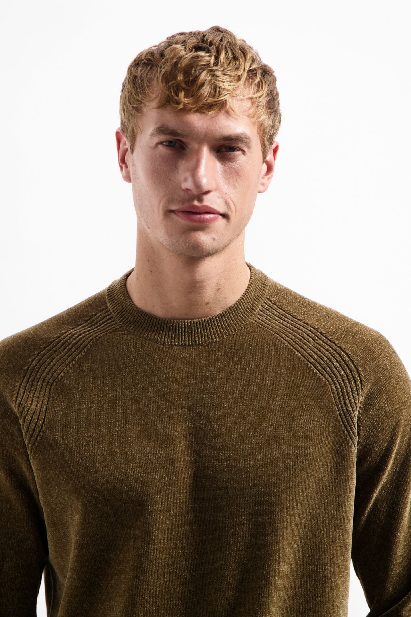 PULLOVER CREWNECK LIGHT WEIGHT CHENILLE TAUPE 3