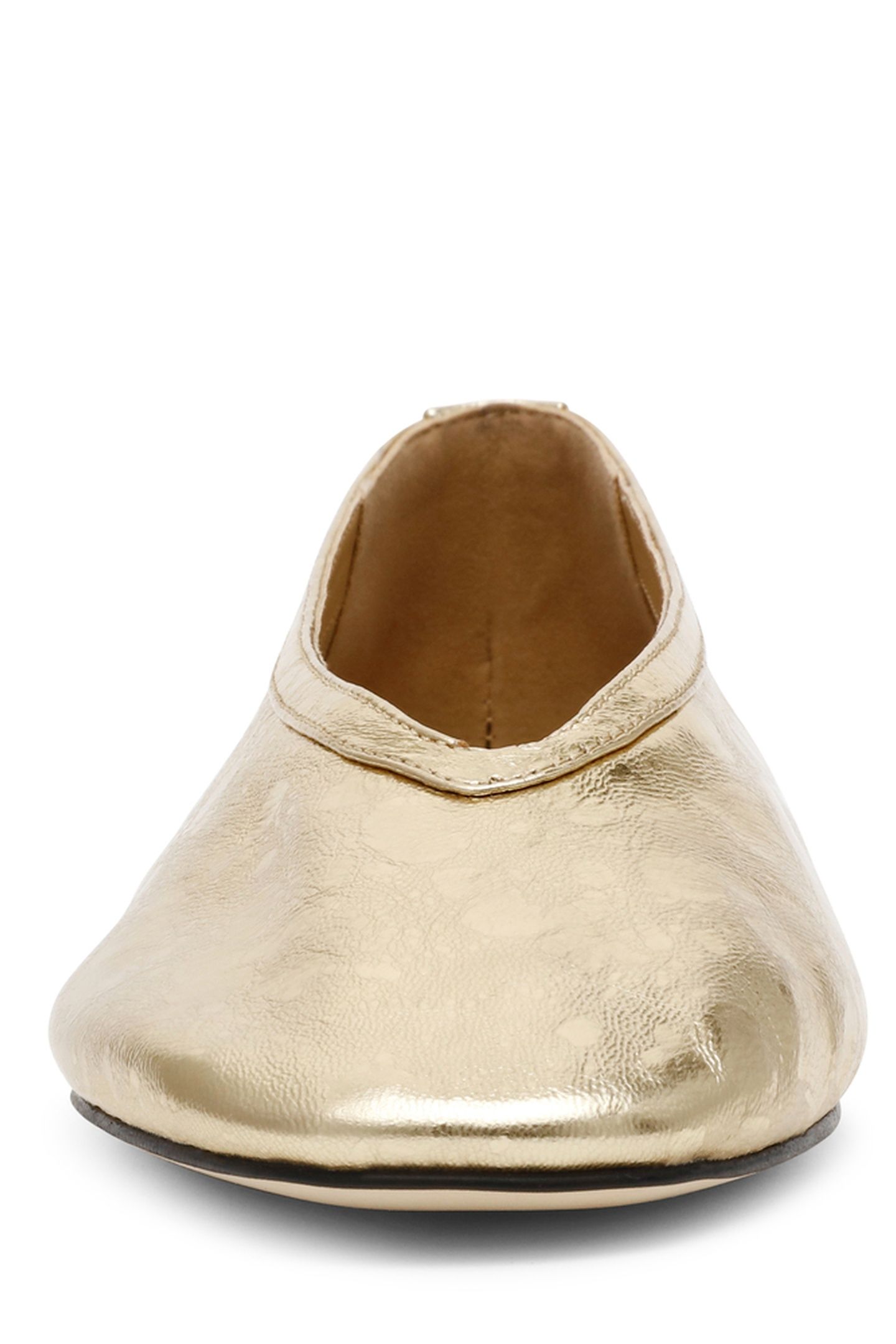LENI FLAT SHOES GOLD LEATHER 6