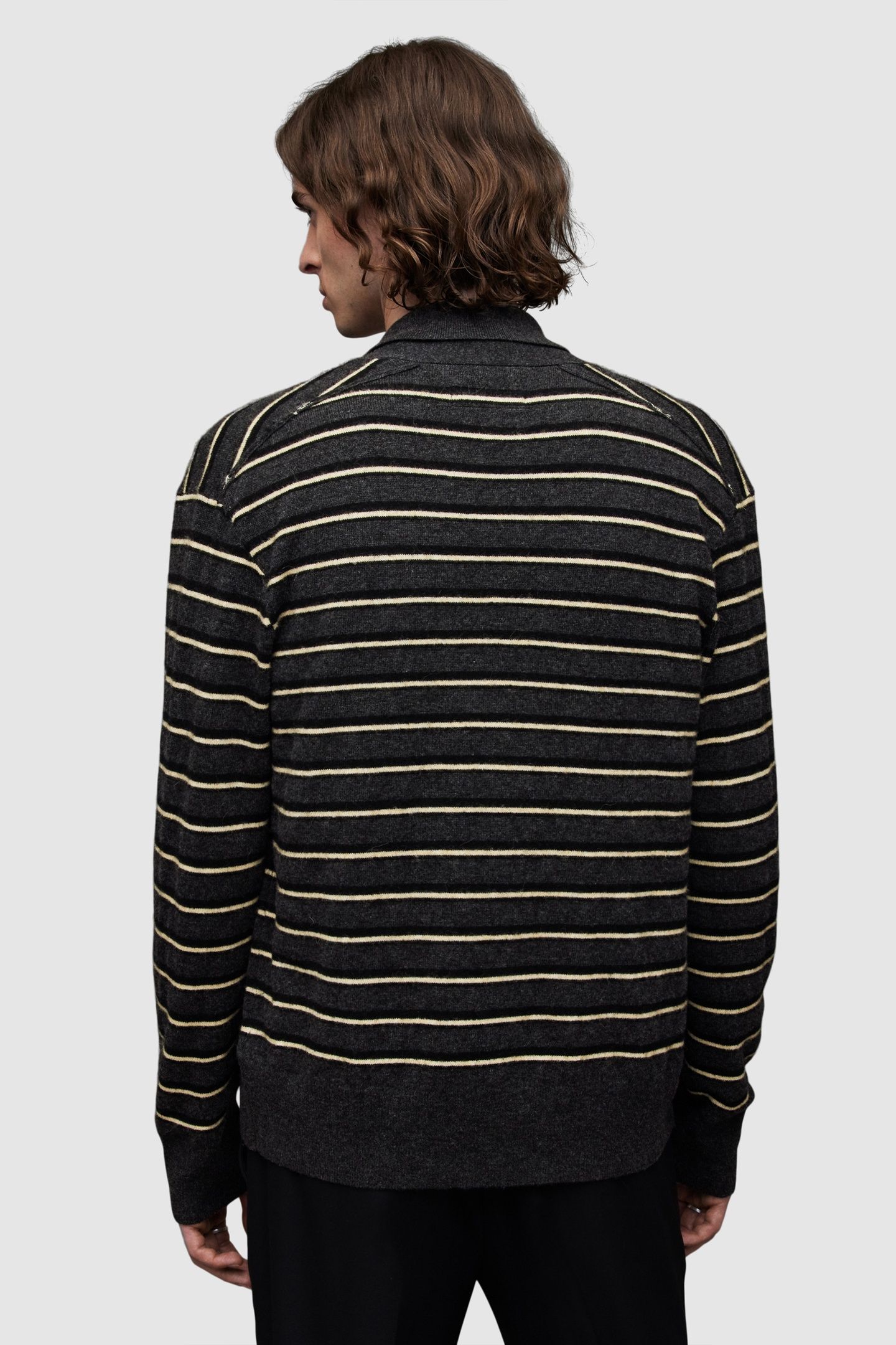 STAFFORD CARDIGAN CINDER ML/BLK/YELW 4