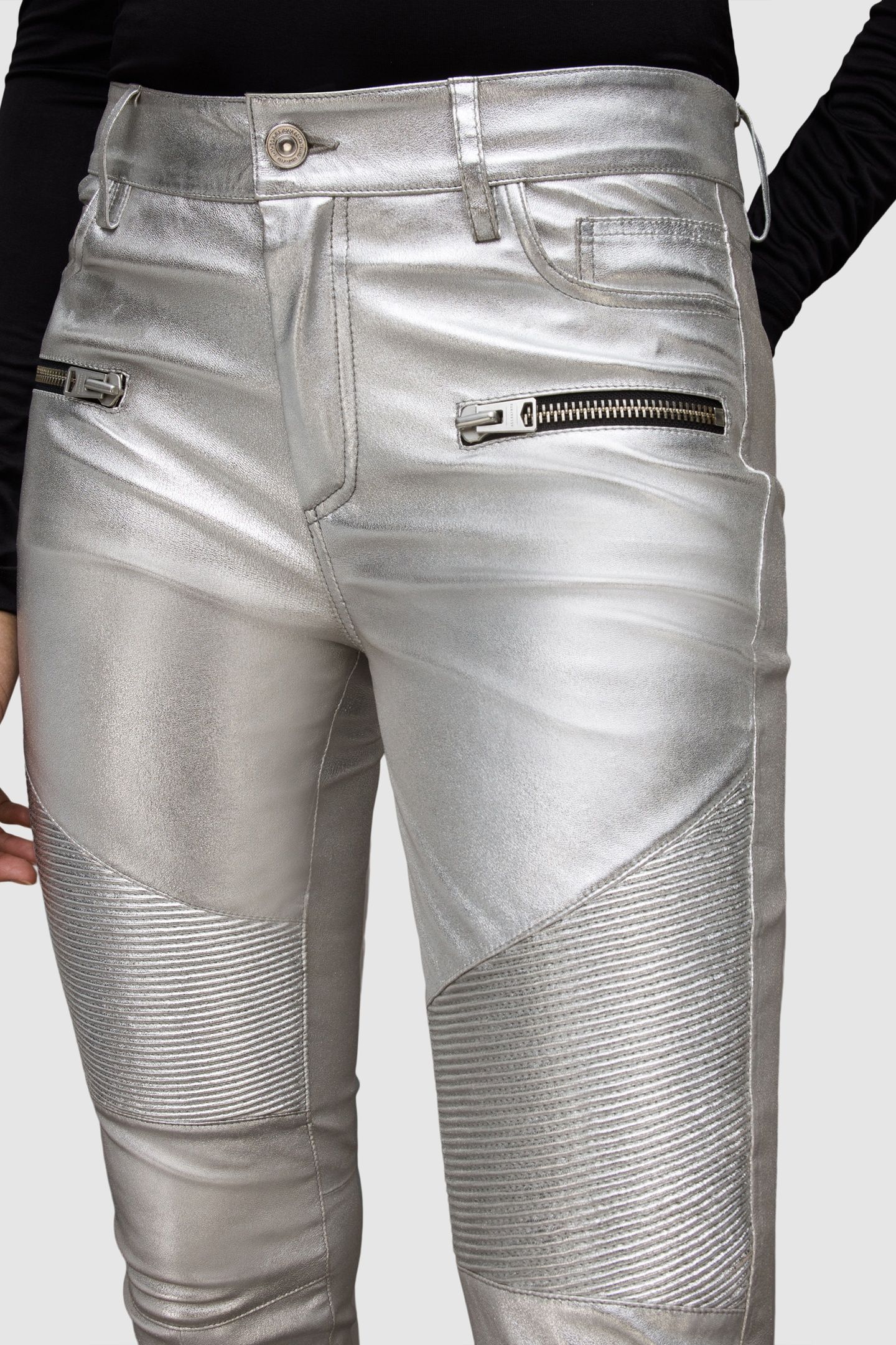 SURI LEA BIKER JEAN SILVER 7