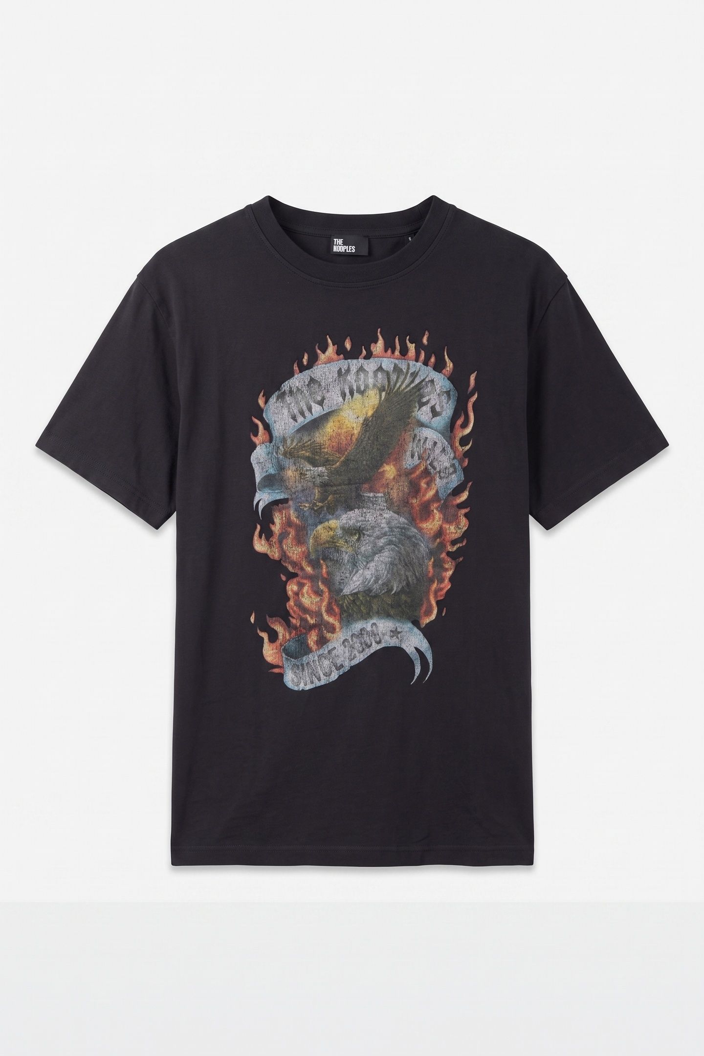SHORT-SLEEVED T-SHIRT WITH PRINT ON THE FRONT BLACK WASHED 3