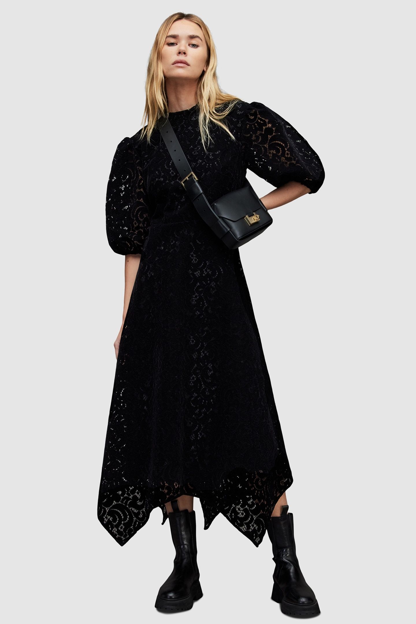 CAMILA LACE DRESS BLACK 1