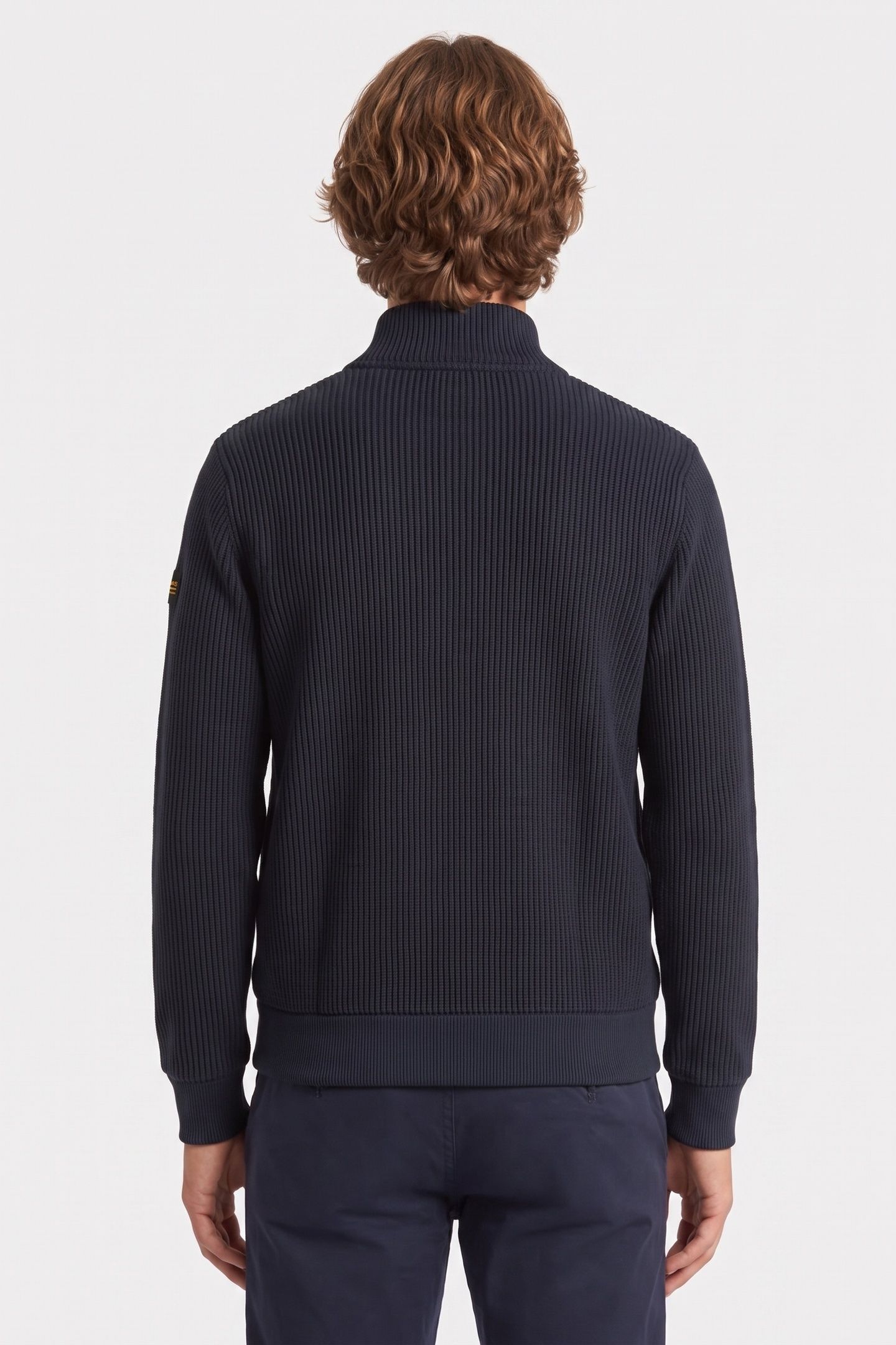 SWEATER FULL ZIP STAND UP COLLAR BONDED KNIT NIGHT 2