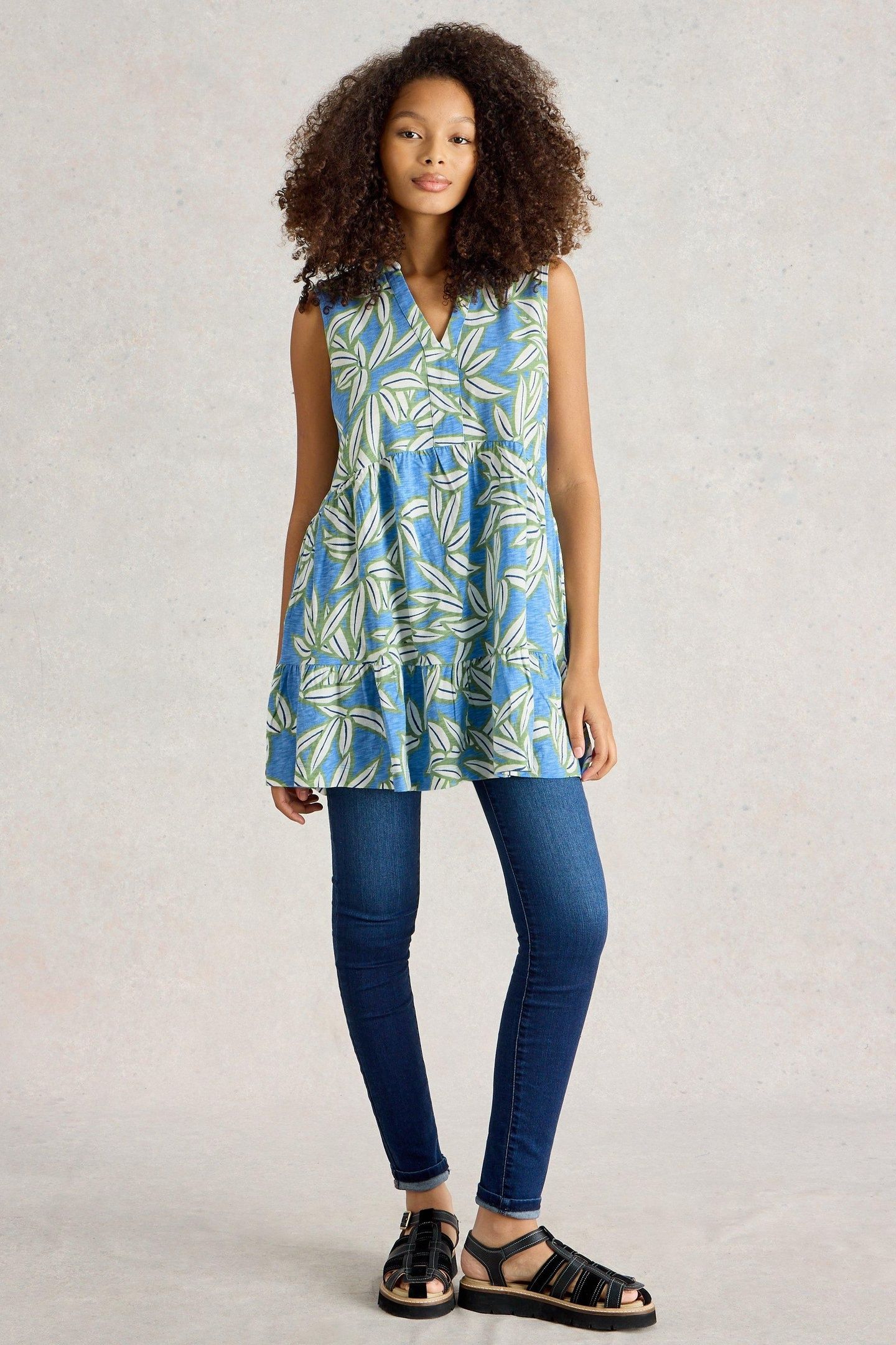 MACIE SLEEVELESS TUNIC BLUE MULTI 1