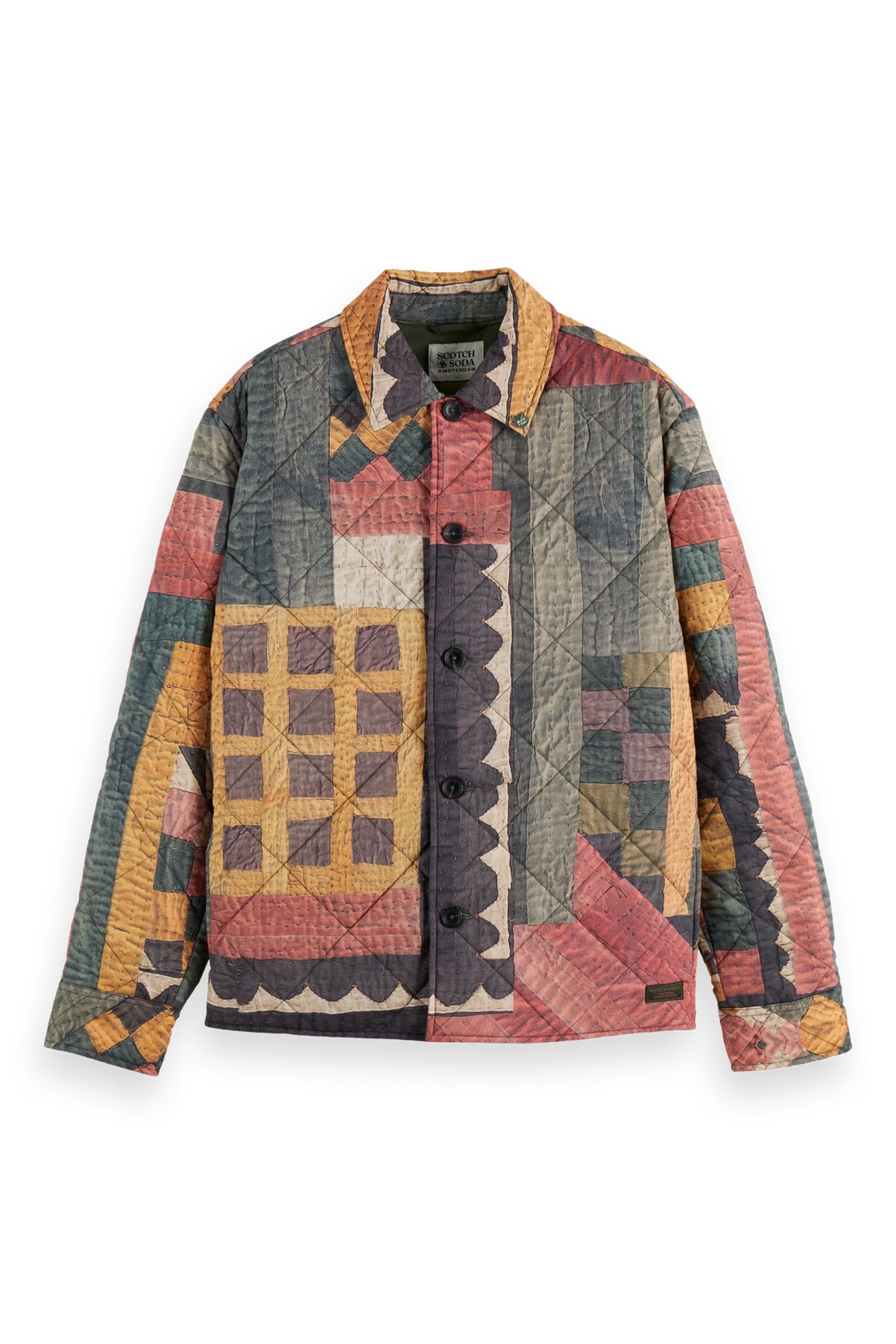 PATCHWORK MOUNTAIN PRINT OVERSHIRT MOUNTAINS PATCHWORK 4