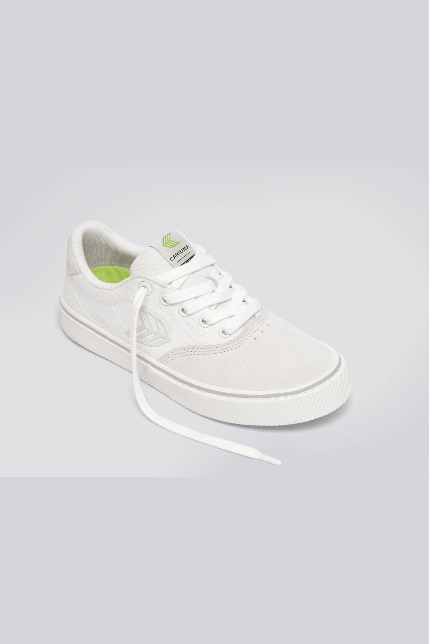 NAIOCA PRO SUEDE AND CANVAS STRIPE SMOKE WHITE 3