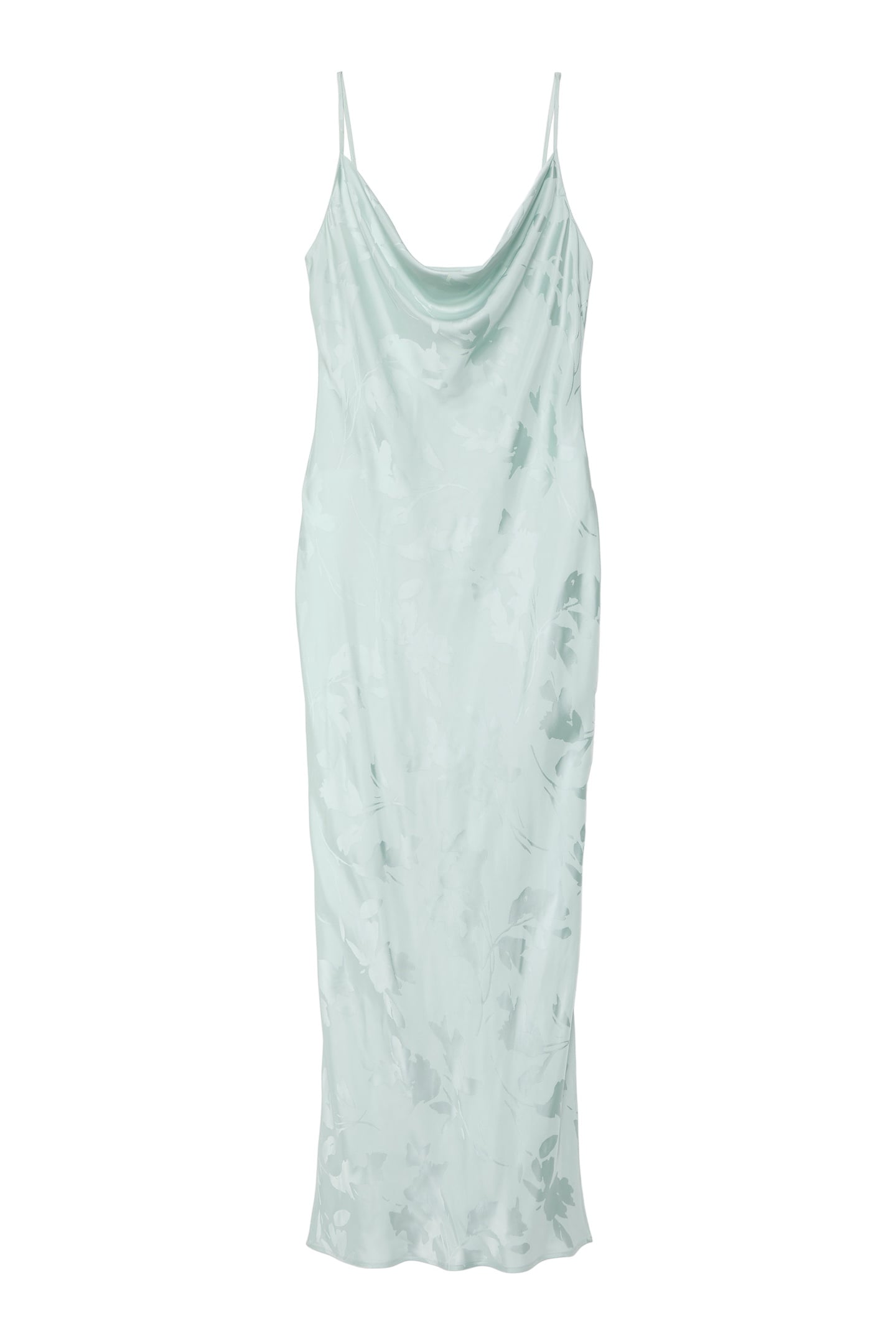 VISCOSE JACQUARD MAXI DRESS PALE MEADOW JACQUARD FLORAL CUTT 5
