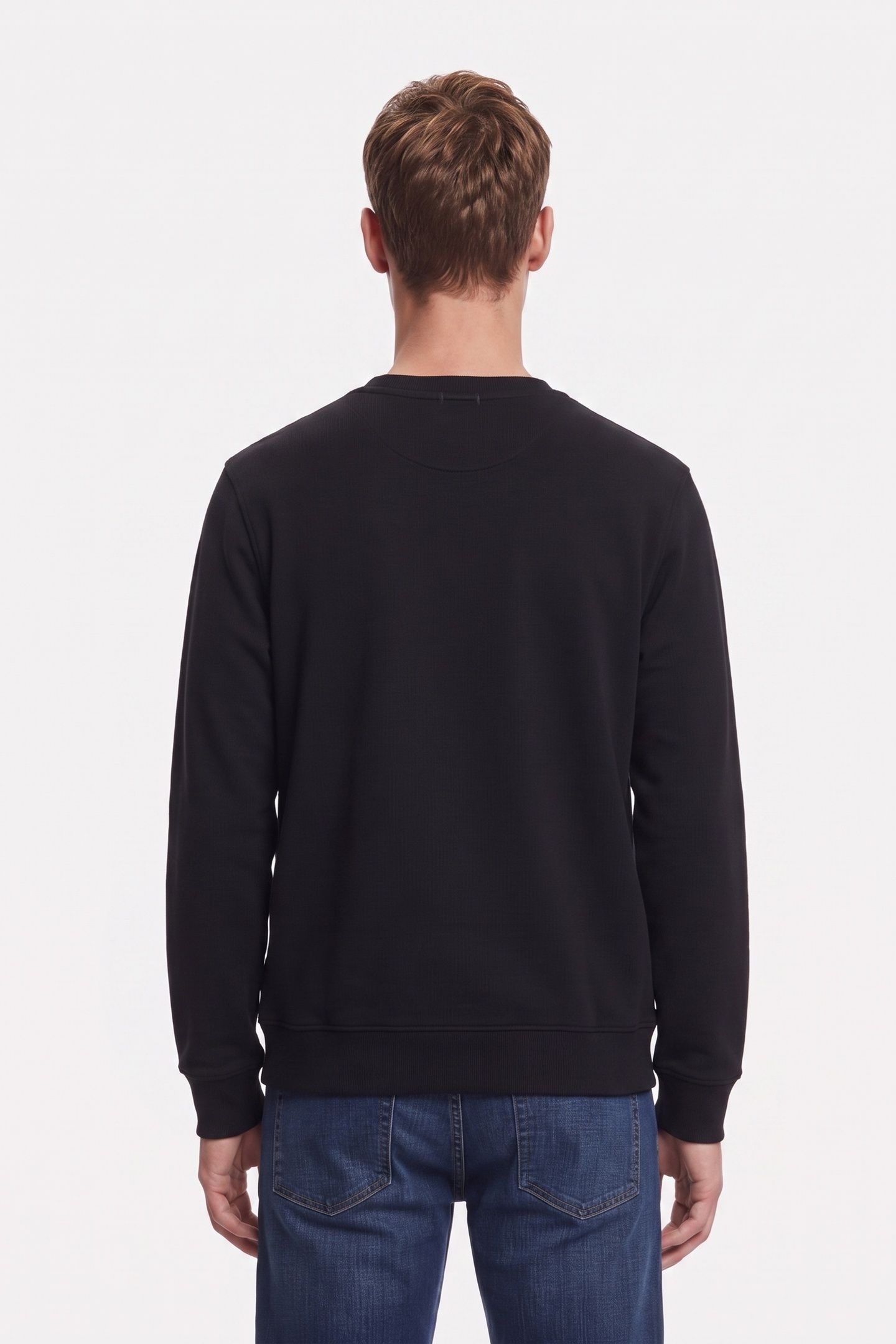 GUESS ECO CN BASIC LOGO SWEATS JET BLACK A996 2