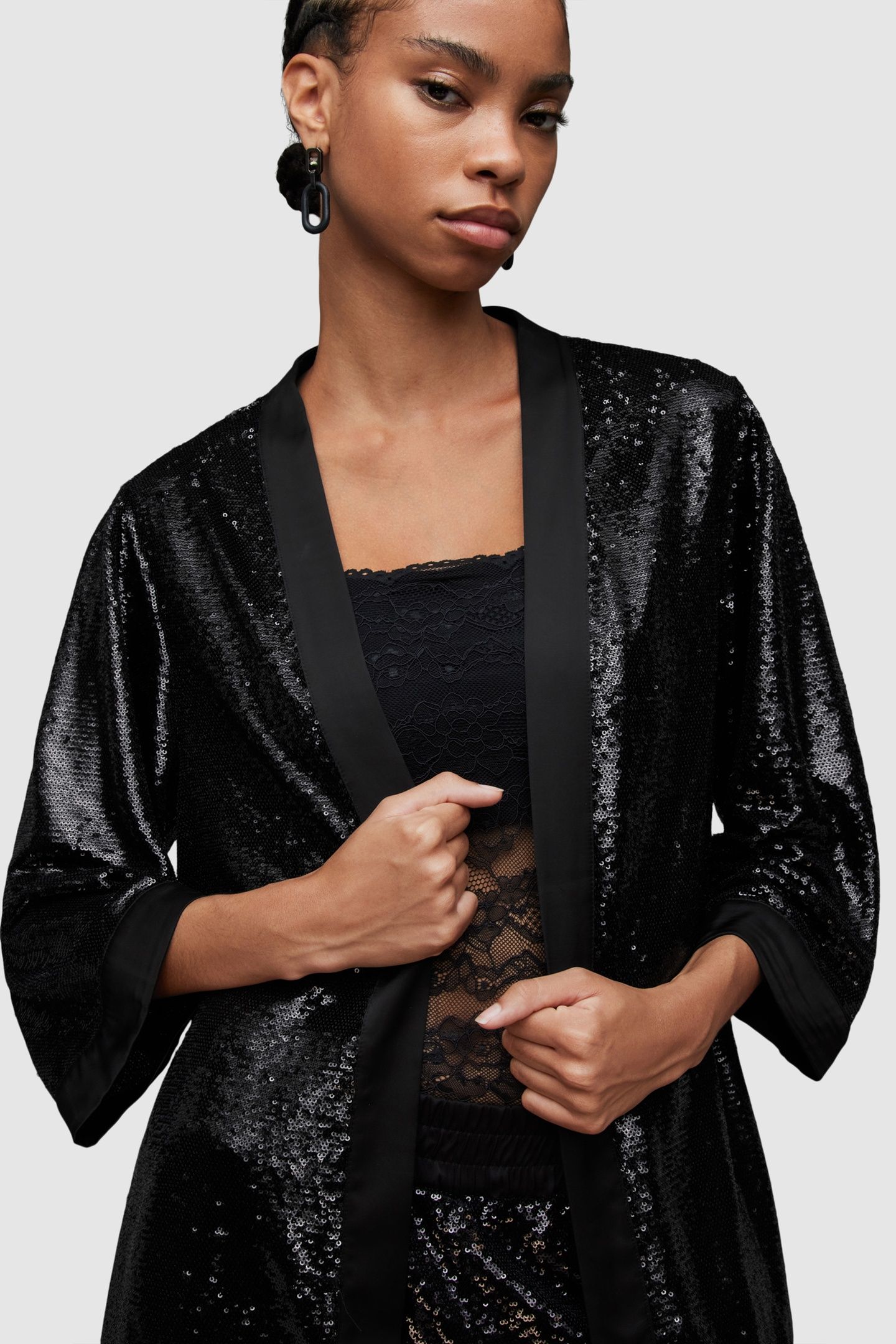 CARINA SEQUIN KIMONO BLACK 7