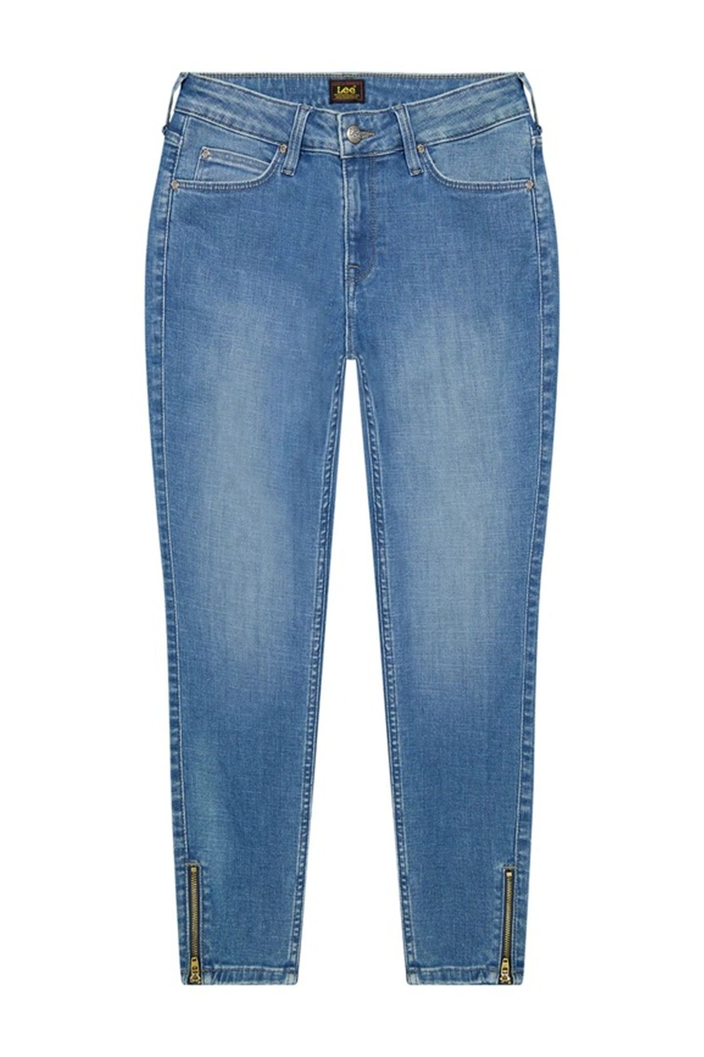 SCARLETT HIGH ZIP BLUE BUZZ JEANS 4