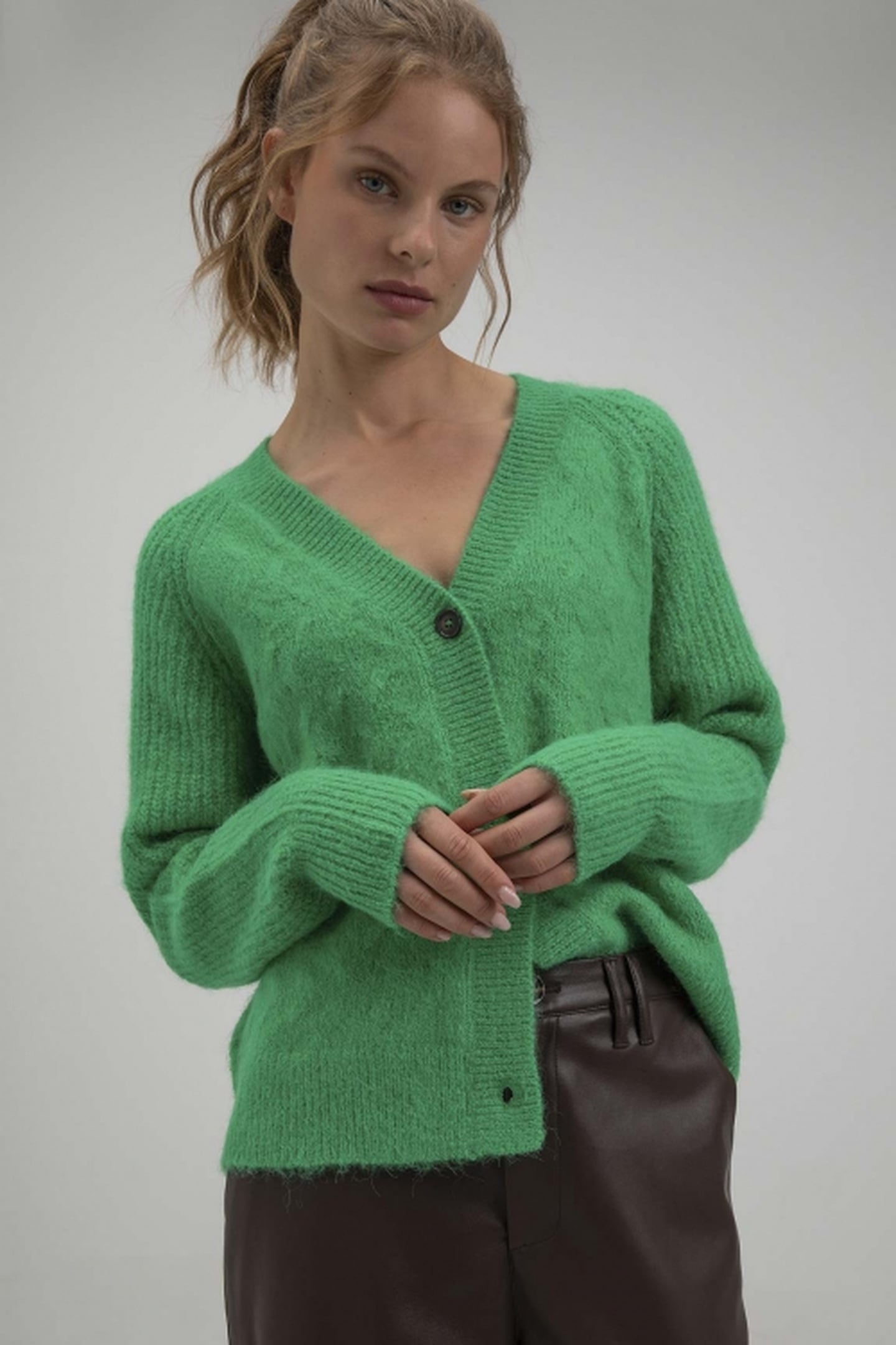 SYLVIE CARDIGAN PARROT GREEN 1