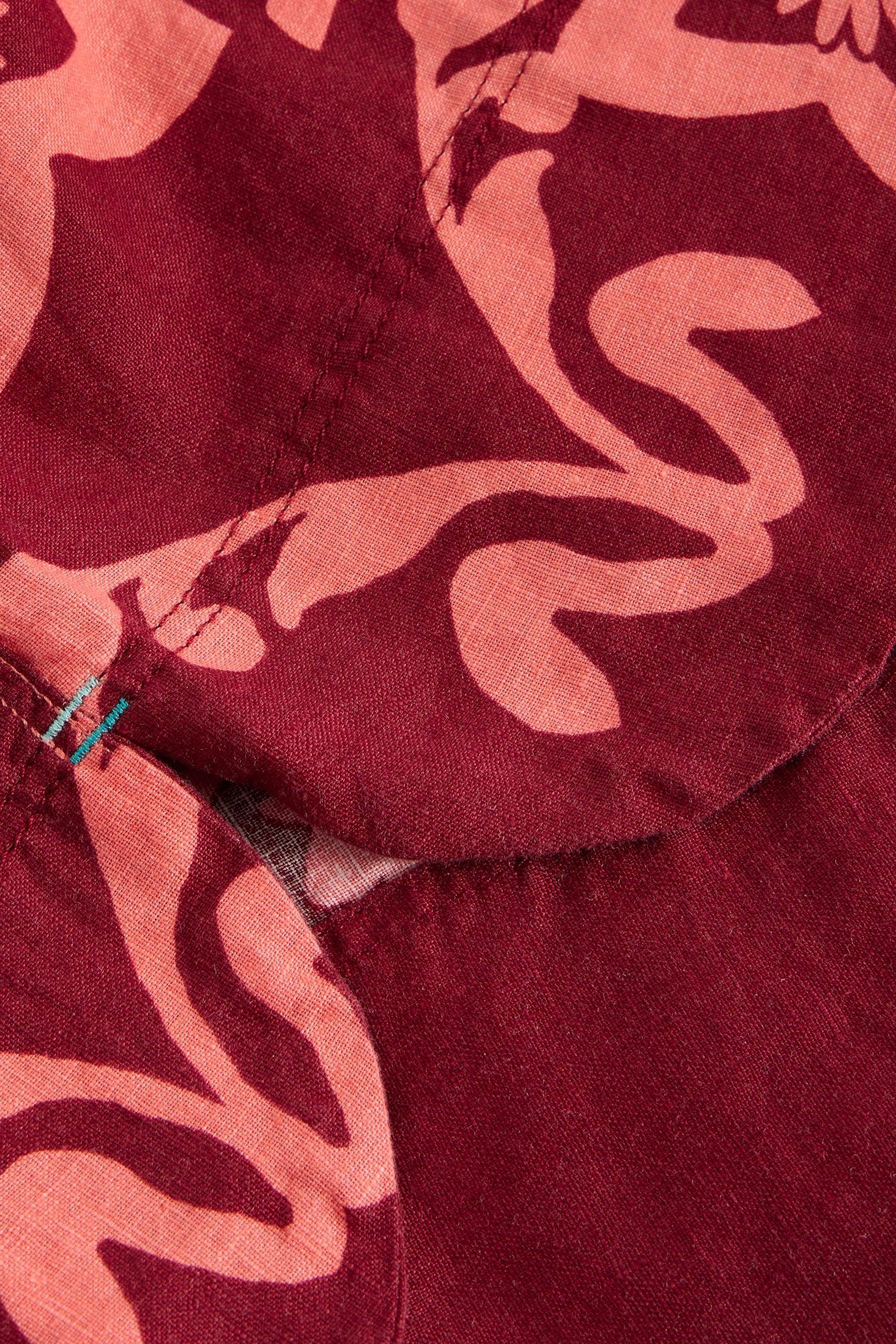 JUNE LINEN DRESS RED MULTI 6