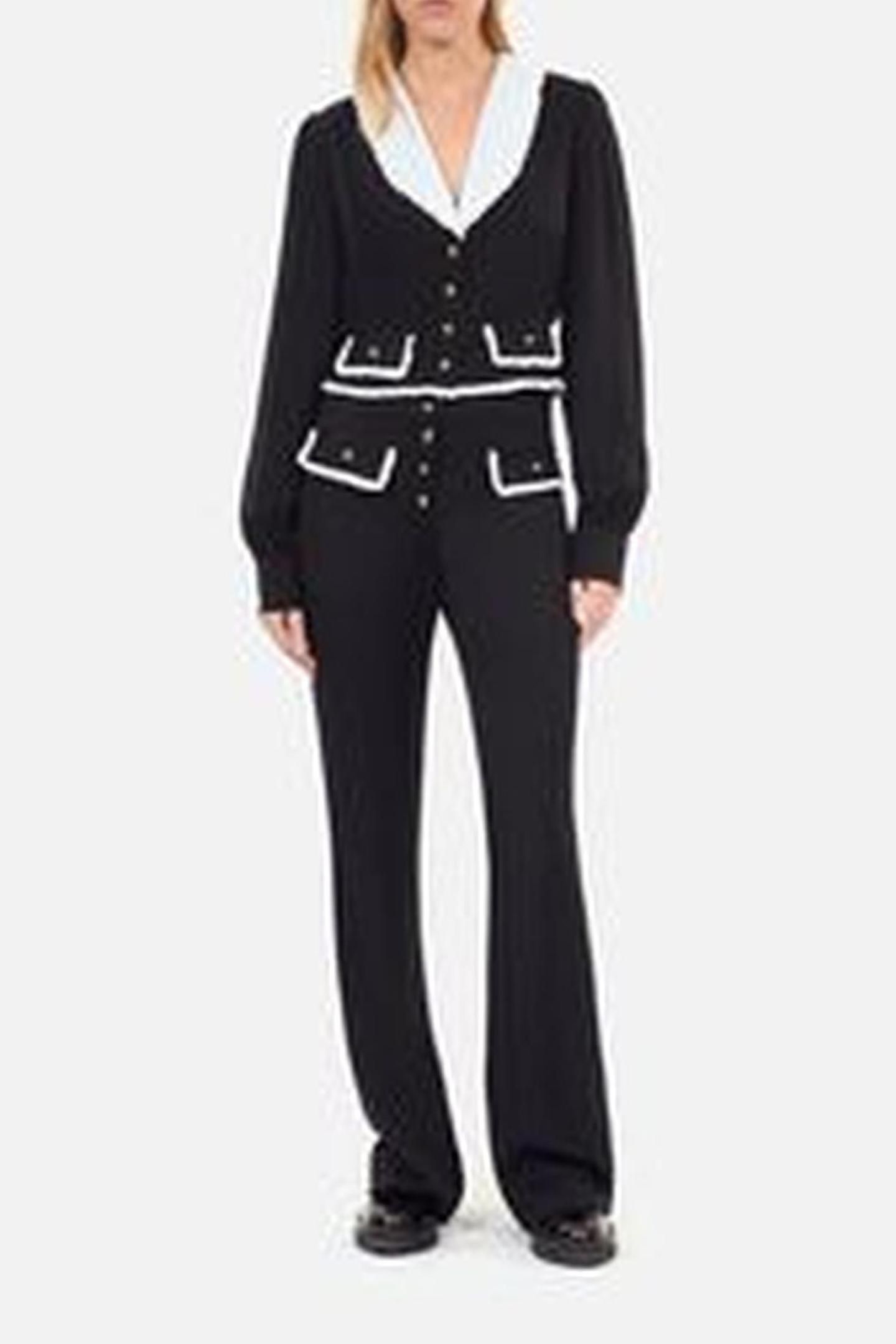 JACQUARD TROUSERS BLACK 1