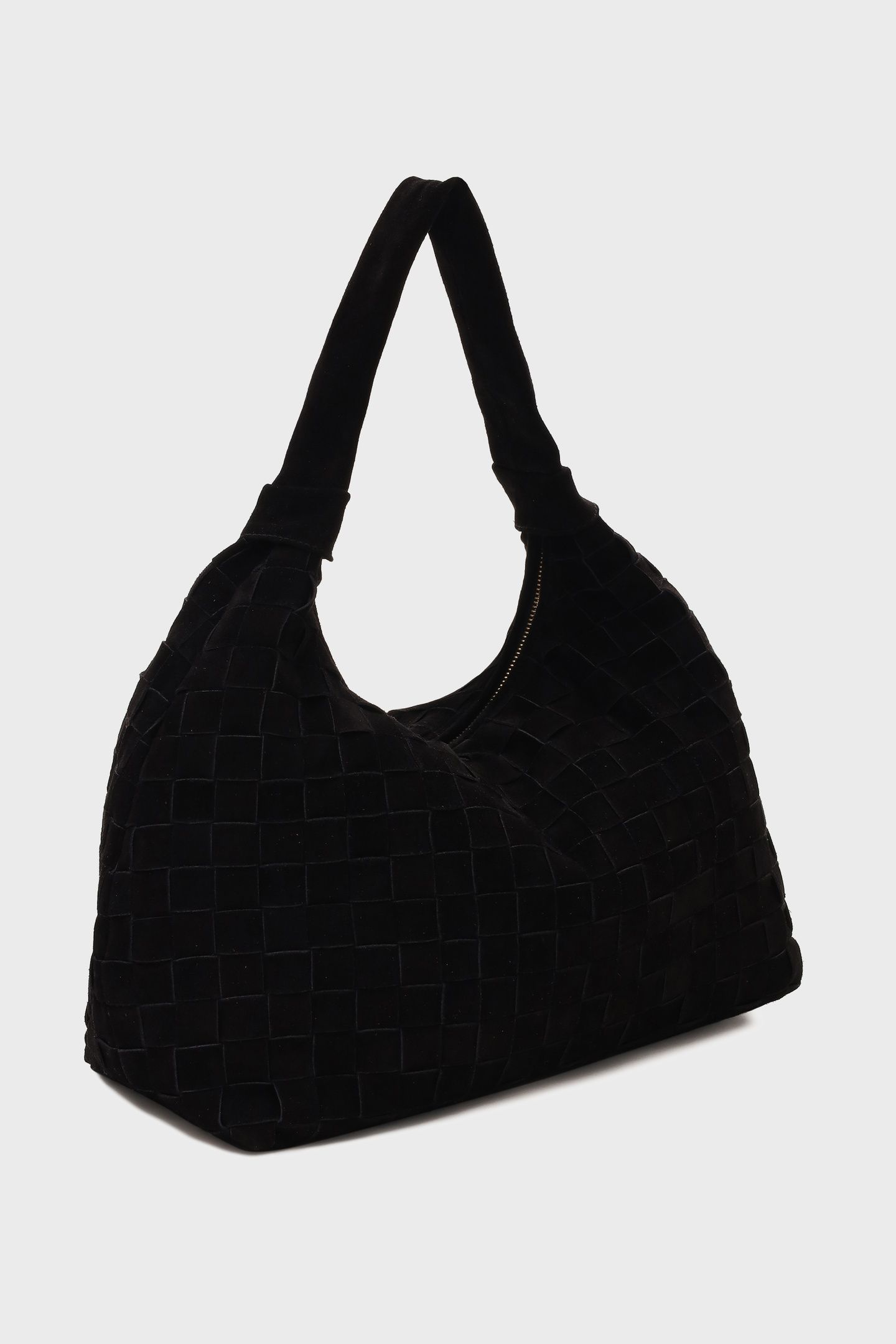 BIG DANDY BRAIDED SUEDE BLACK W. GOLD 3