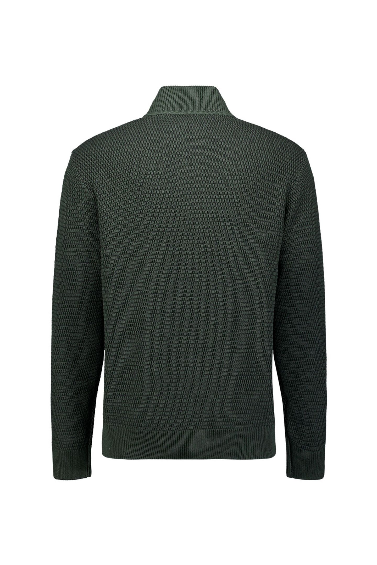 PULLOVER HALF ZIPPER 2 COLOURED MELANGE DARK GREEN 6
