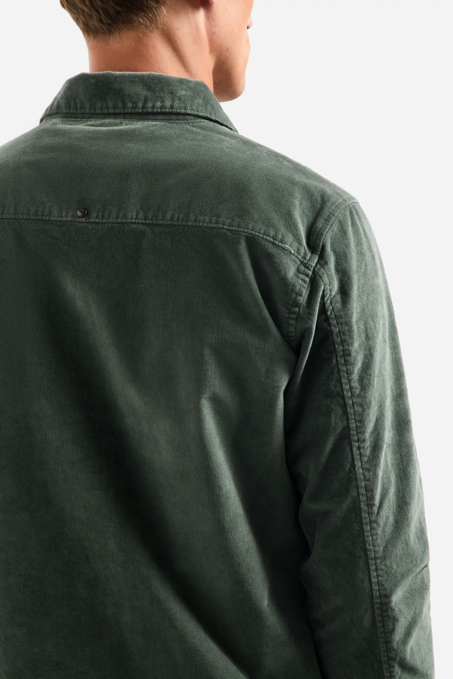 OVERSHIRT BUTTONS TWILL DARK GREEN 7