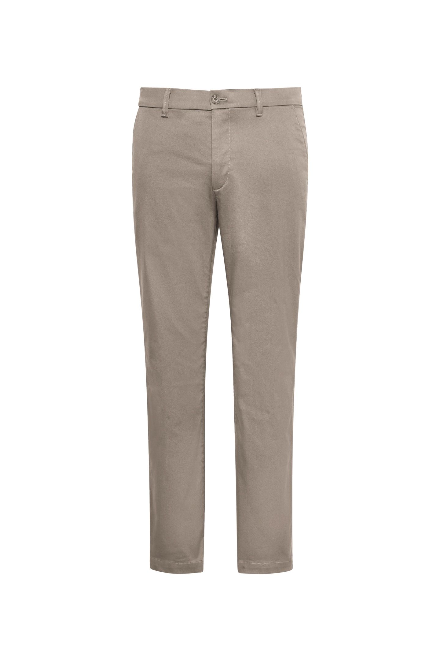 SLIM REFINED COTTON STRETCH PANTS VINTAGE KHAKI 4