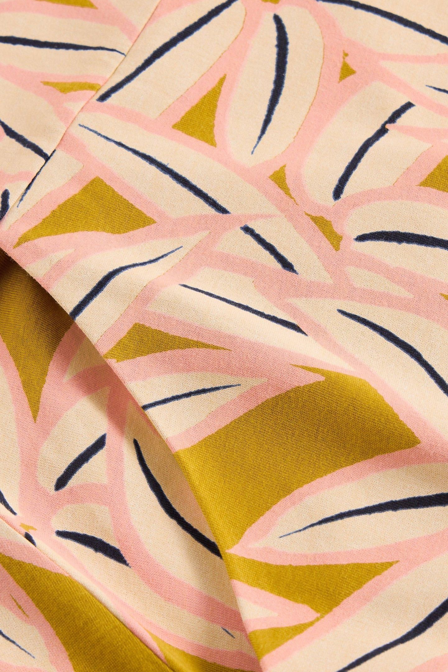 RUA JERSEY SHIRT DRESS YELLOW PRINT 6