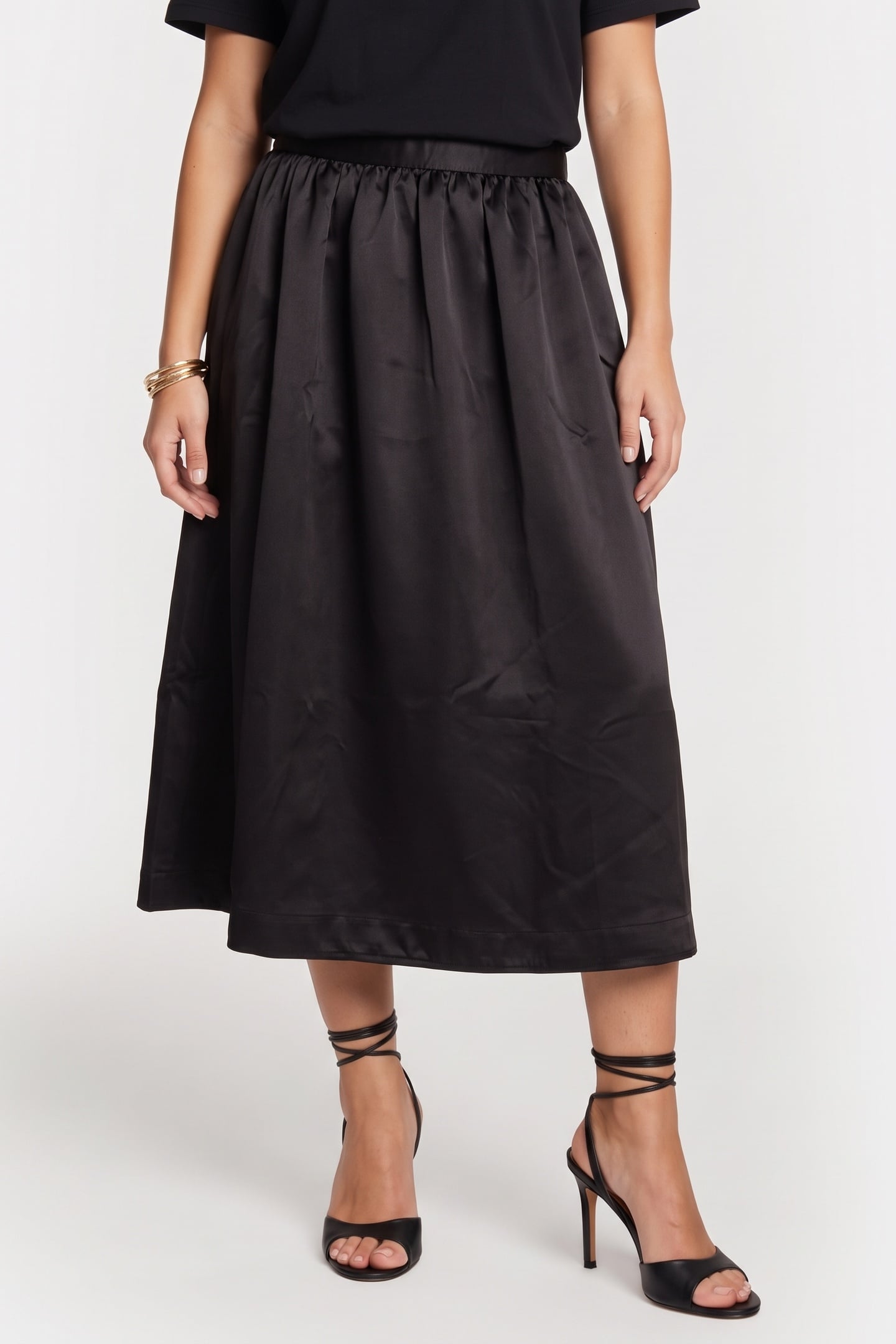 JUDITH TAFETTA SKIRT BLACK 1