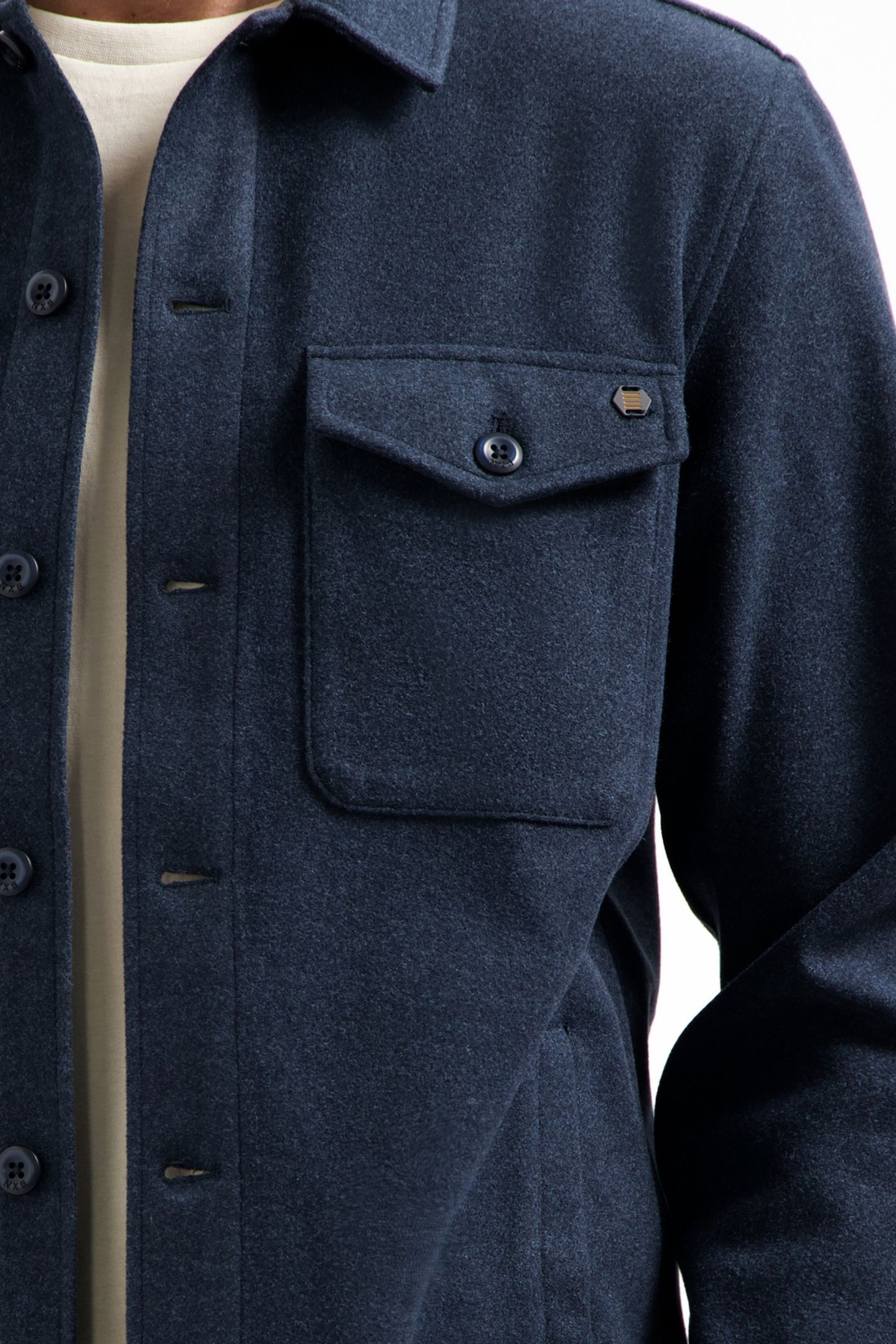 OVERSHIRT BUTTON CLOSURE MELANGE NIGHT 7